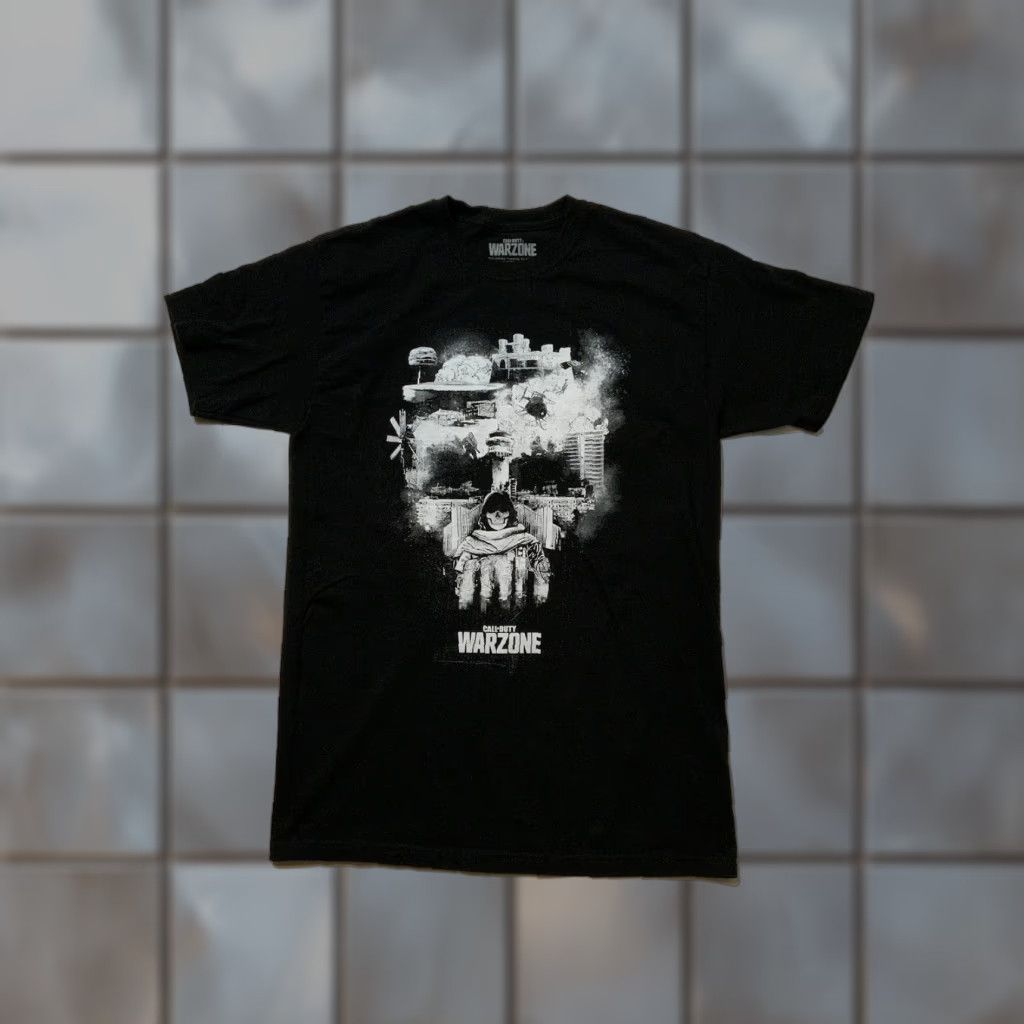 Vintage Call Of Duty Warzone Skull Video Game Official Burger Town Black T-Shirt M Size US M / EU 48-50 / 2 - 1 Thumbnail