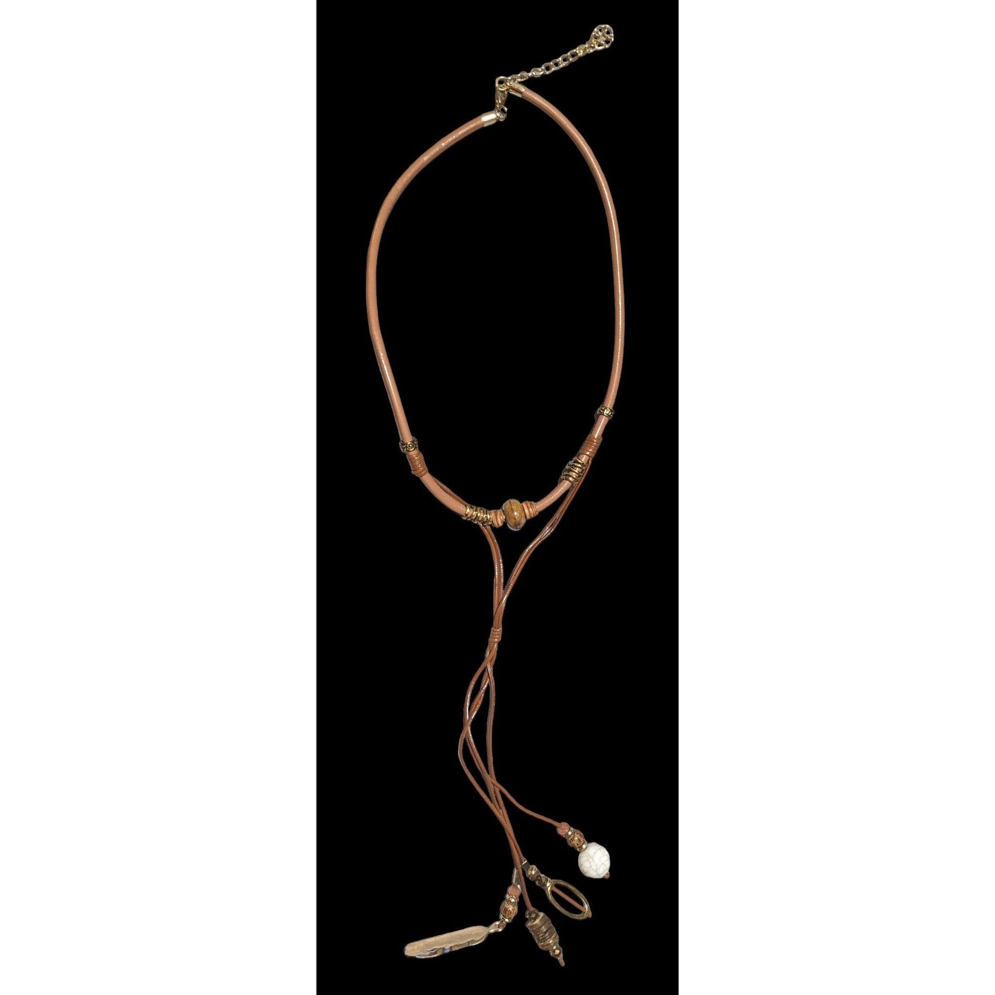 Other Retro Bohemian Faux Leather Multilayer Charm Necklace Size ONE SIZE - 1 Thumbnail