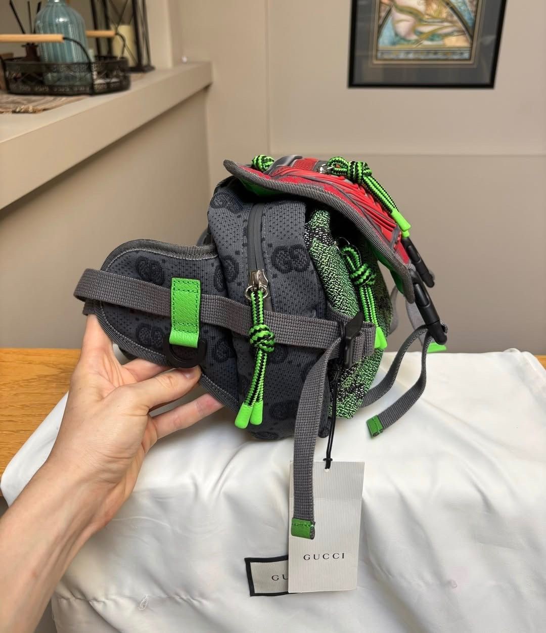 Gucci Gucci Nylon Red/Green Monogram Multi-Bag - Authentic Size ONE SIZE - 2 Thumbnail
