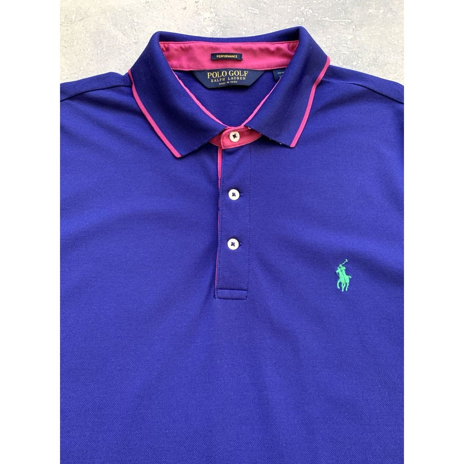 Polo Ralph Lauren Polo Ralph Lauren Golf Tee T-Shirt Men’s L Shirt, Purple, Short Sleeve, V-Neck, Cotton Polyester, Regular Fit Size US L / EU 52-54 / 3 - 3 Thumbnail