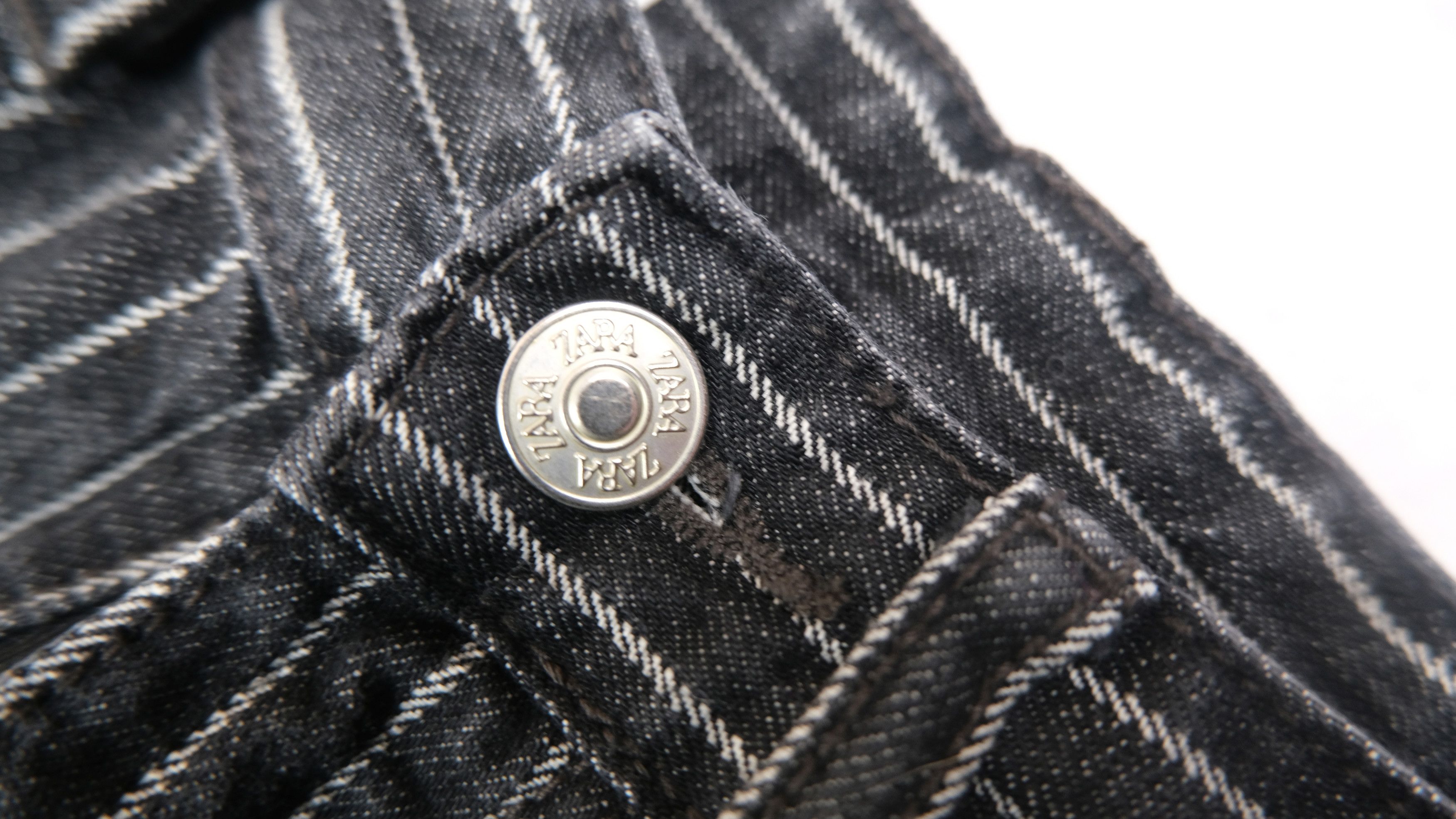 Zara Zara Women Striped Denim High Waisted Jeans Size 34 Size 26" / US 2 / IT 38 - 5 Thumbnail