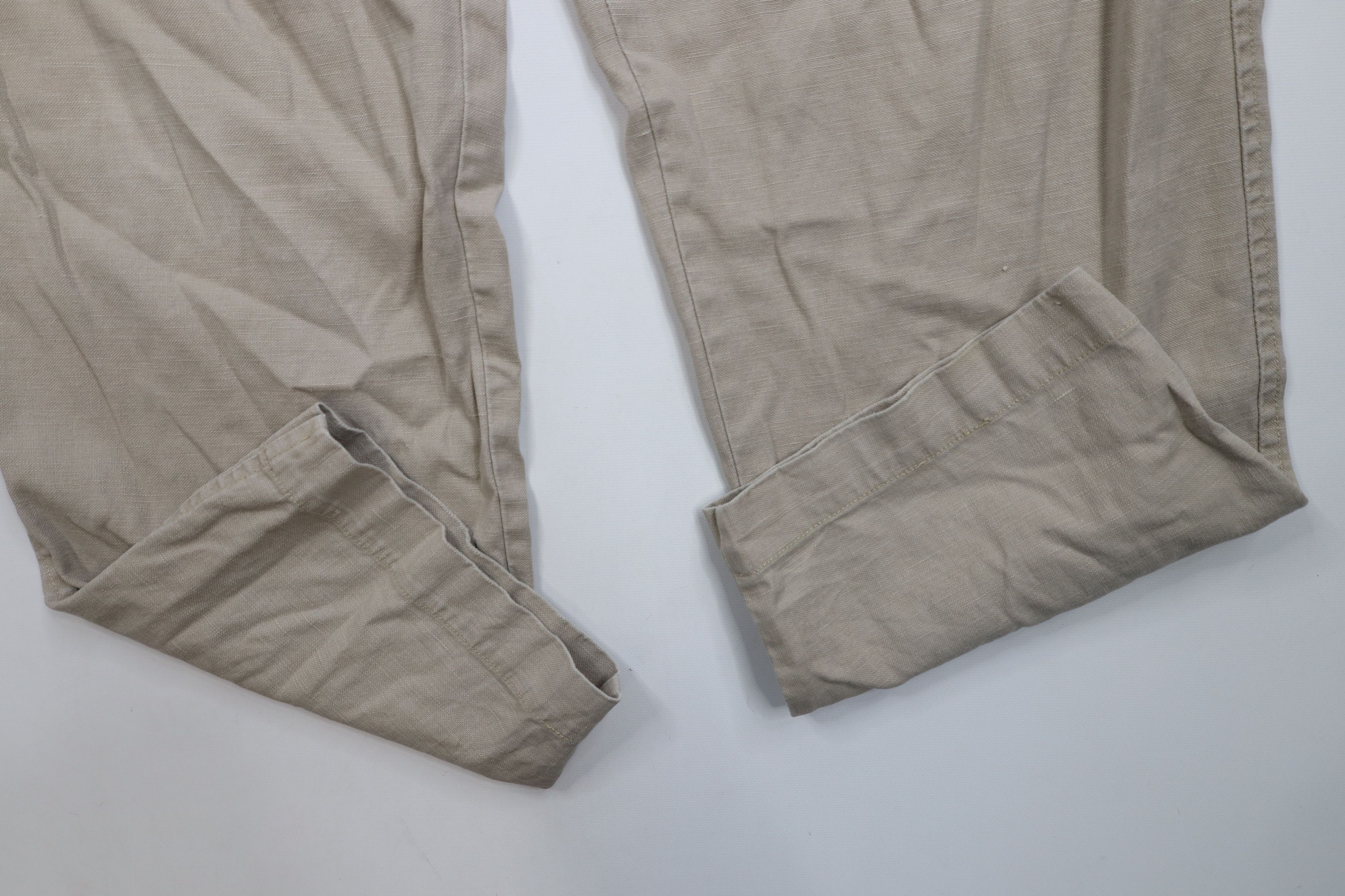 Tommy Hilfiger × Vintage Vintage 90s Tommy Hilfiger Linen Blend Wide Leg Cargo Pants Size US 36 / EU 52 - 5 Thumbnail