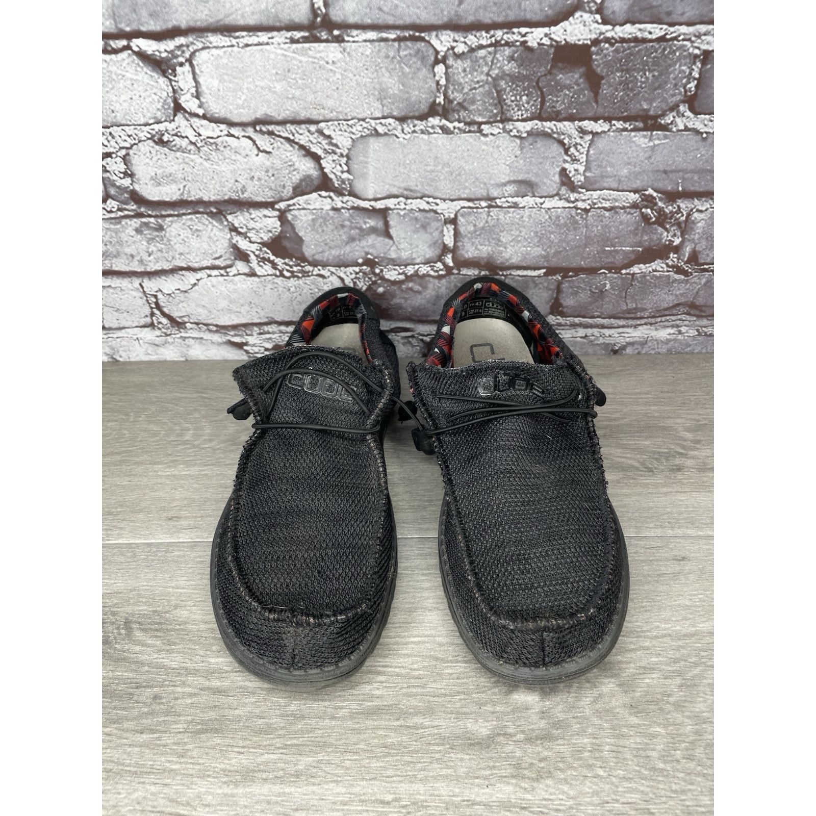 Other Hey Dude Shoes Wally Sox Comfortable Jet Black Gray Slip On Size US 10 / EU 43 - 17 Thumbnail