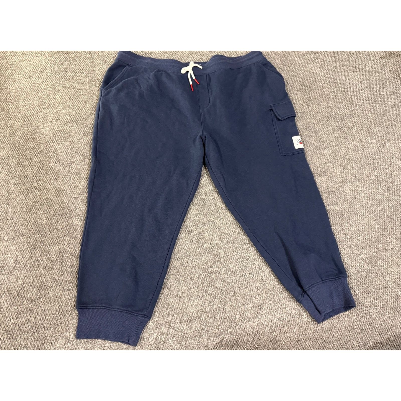 Tommy Hilfiger Tommy Hilfiger Sweatpants Mens 3XL Blue Navy Drawstring Fleece Classic Straight Leg Pants Casual Activewear Workout Mens Size US 39 - 2 Thumbnail