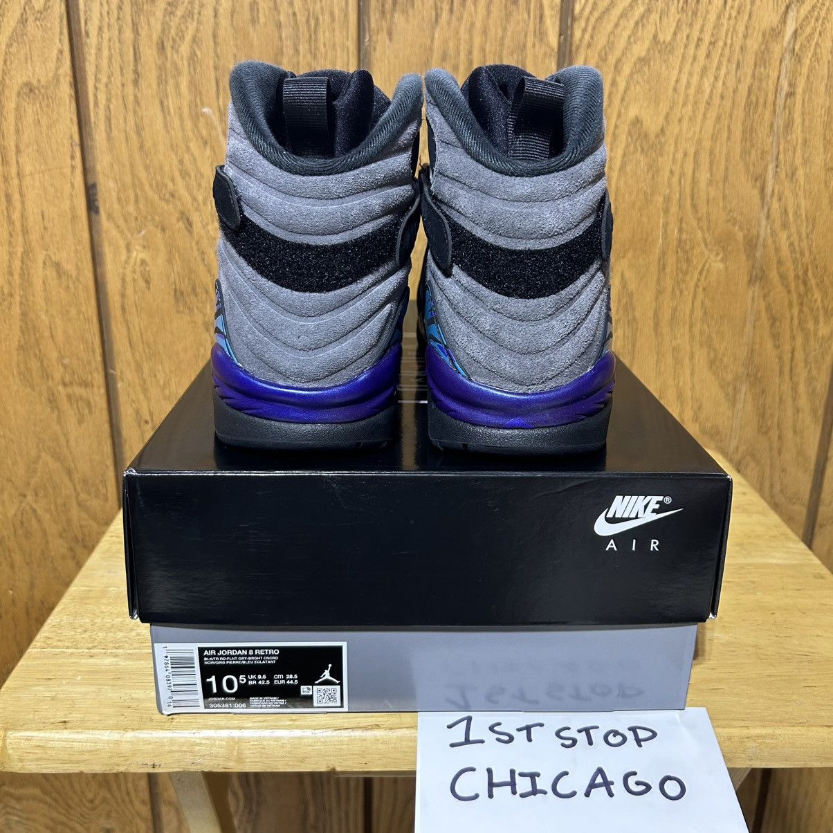 Jordan Brand Nike Air Jordan 8 Retro Aqua 2025 305381-006 10.5 NEW Size US 10.5 / EU 43-44 - 4 Thumbnail
