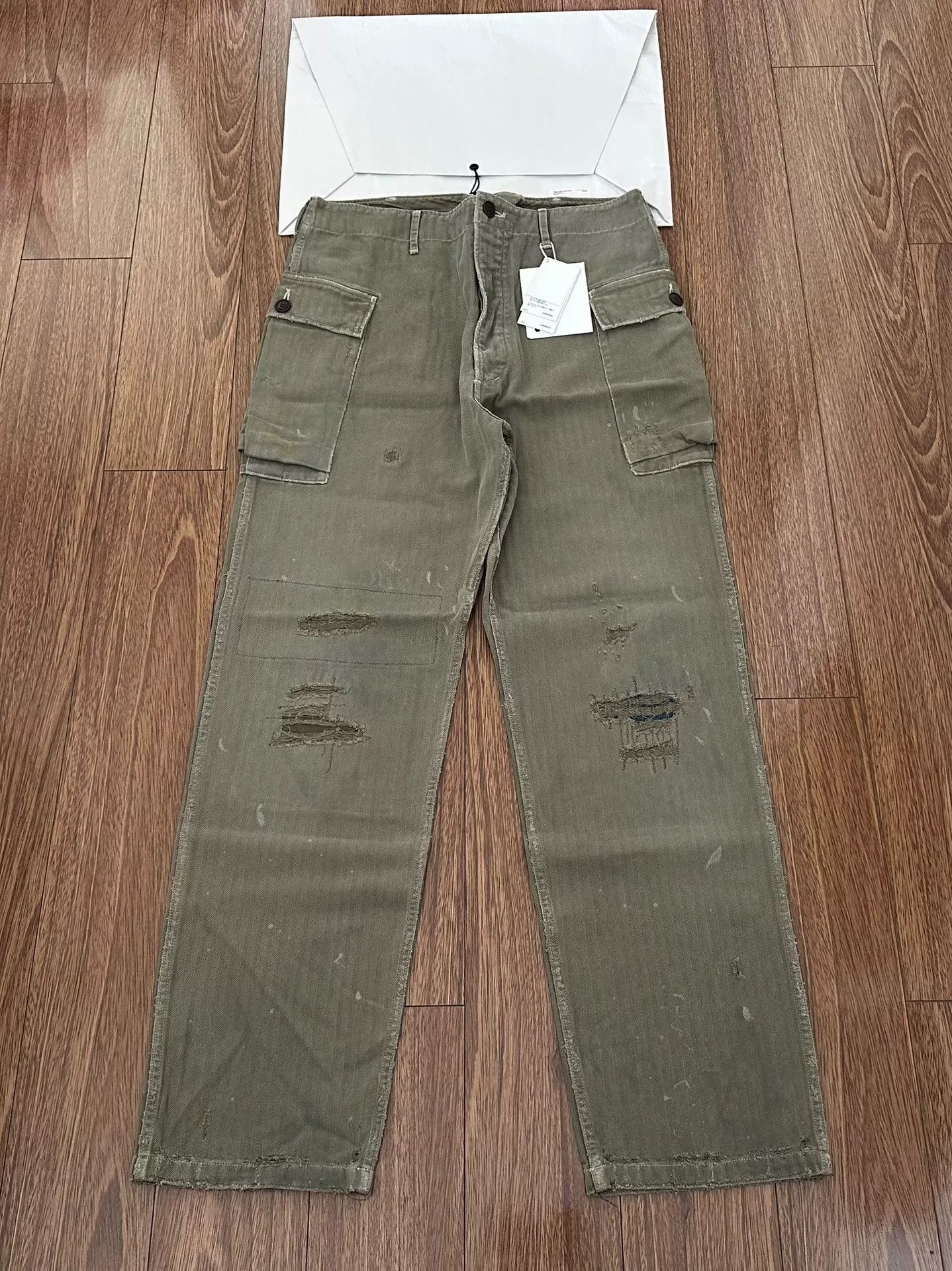 Visvim visvim veterans herringbone cargo pants Size US 30 / EU 46 - 1 Thumbnail