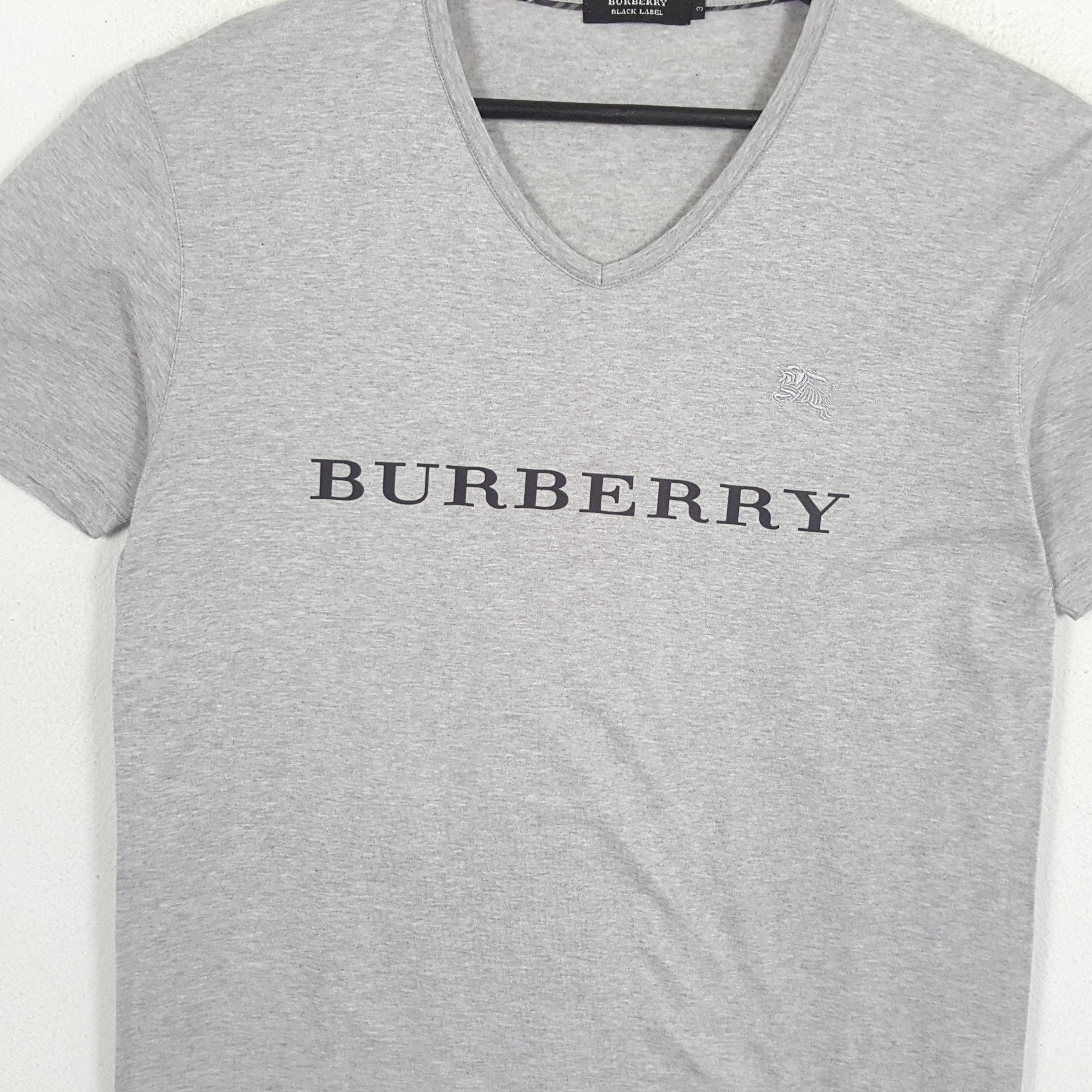 Burberry × Vintage BURBERRY BLACK LABEL Center Spell Out Design Custom Tshirt Size US M / EU 48-50 / 2 - 2 Thumbnail