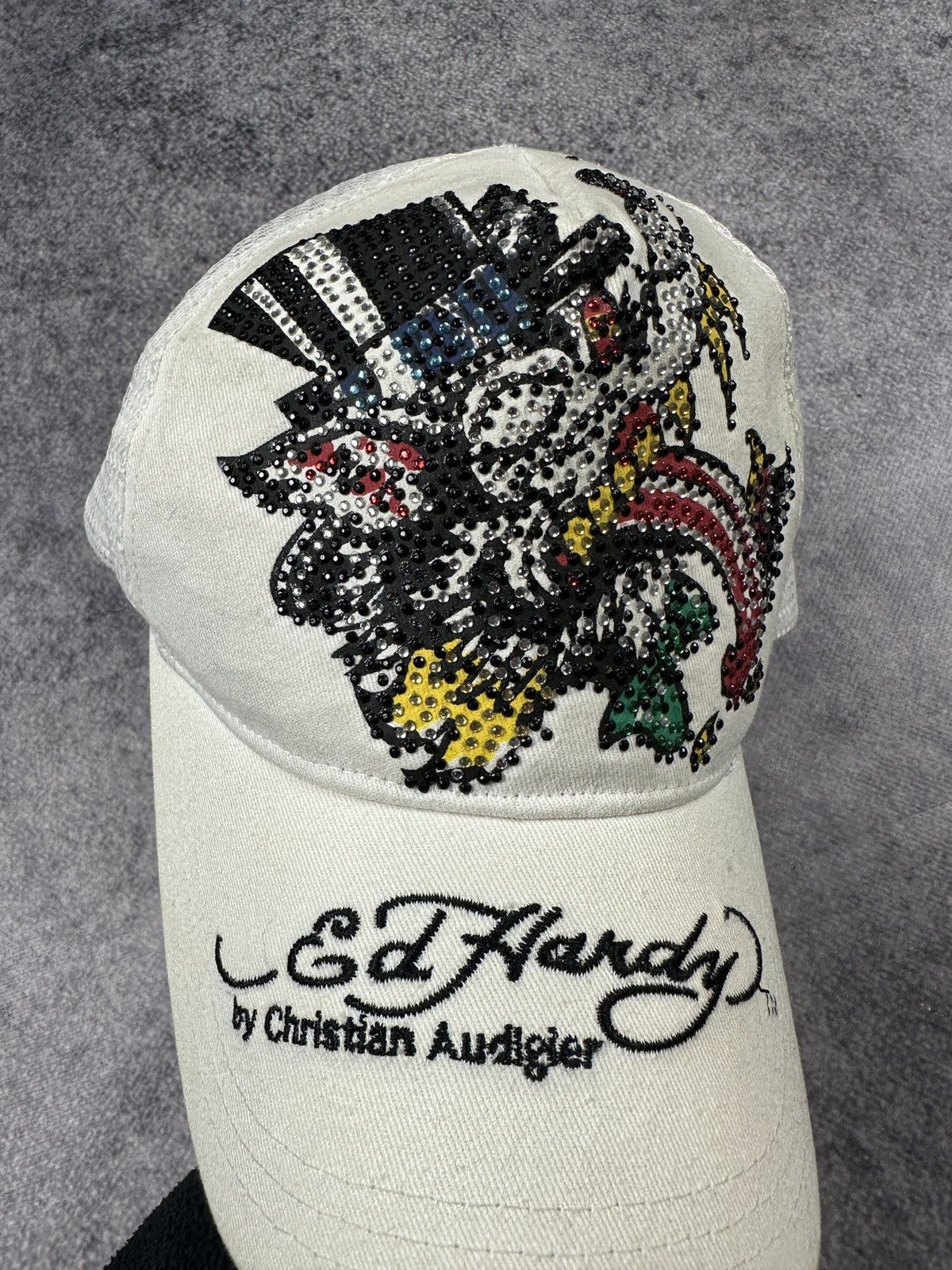 Ed Hardy Y2K vintage Ed hardy cap Streetwear casual rare hype hat VTg Size ONE SIZE - 2 Thumbnail
