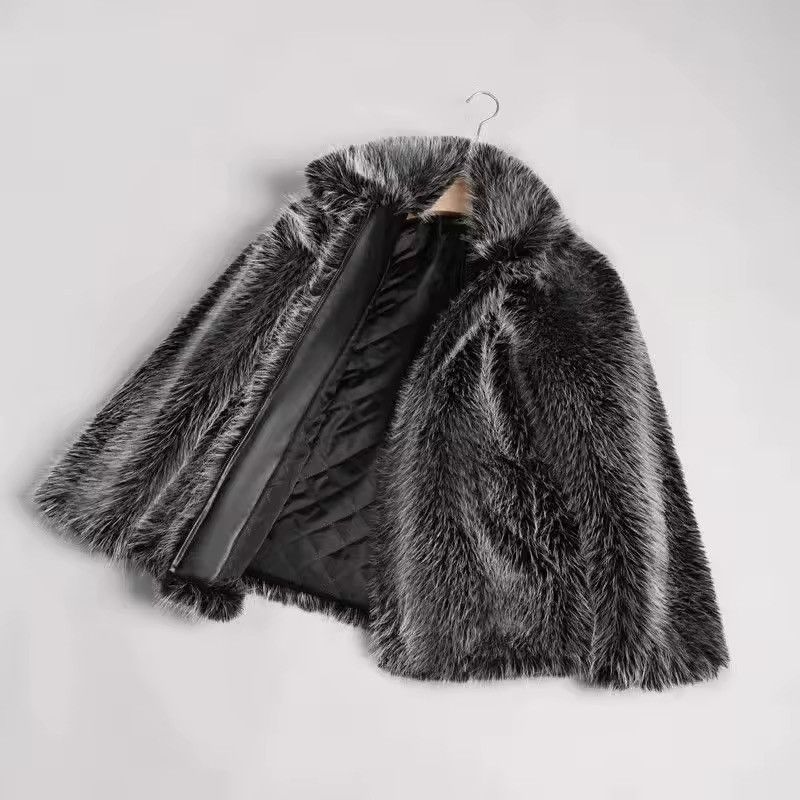 Other Streetwear Faux Fur Warm Luxury Trendy Gray Jacket Coat Size US L / EU 52-54 / 3 - 10 Thumbnail
