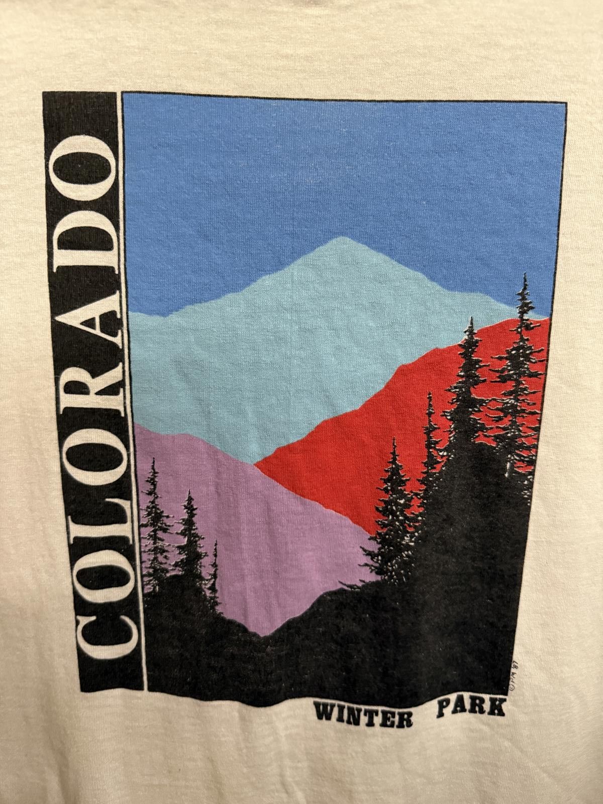Designer VTG Art Colorado Winter Park T-shirt Colorado Rockies Art Size US M / EU 48-50 / 2 - 2 Thumbnail