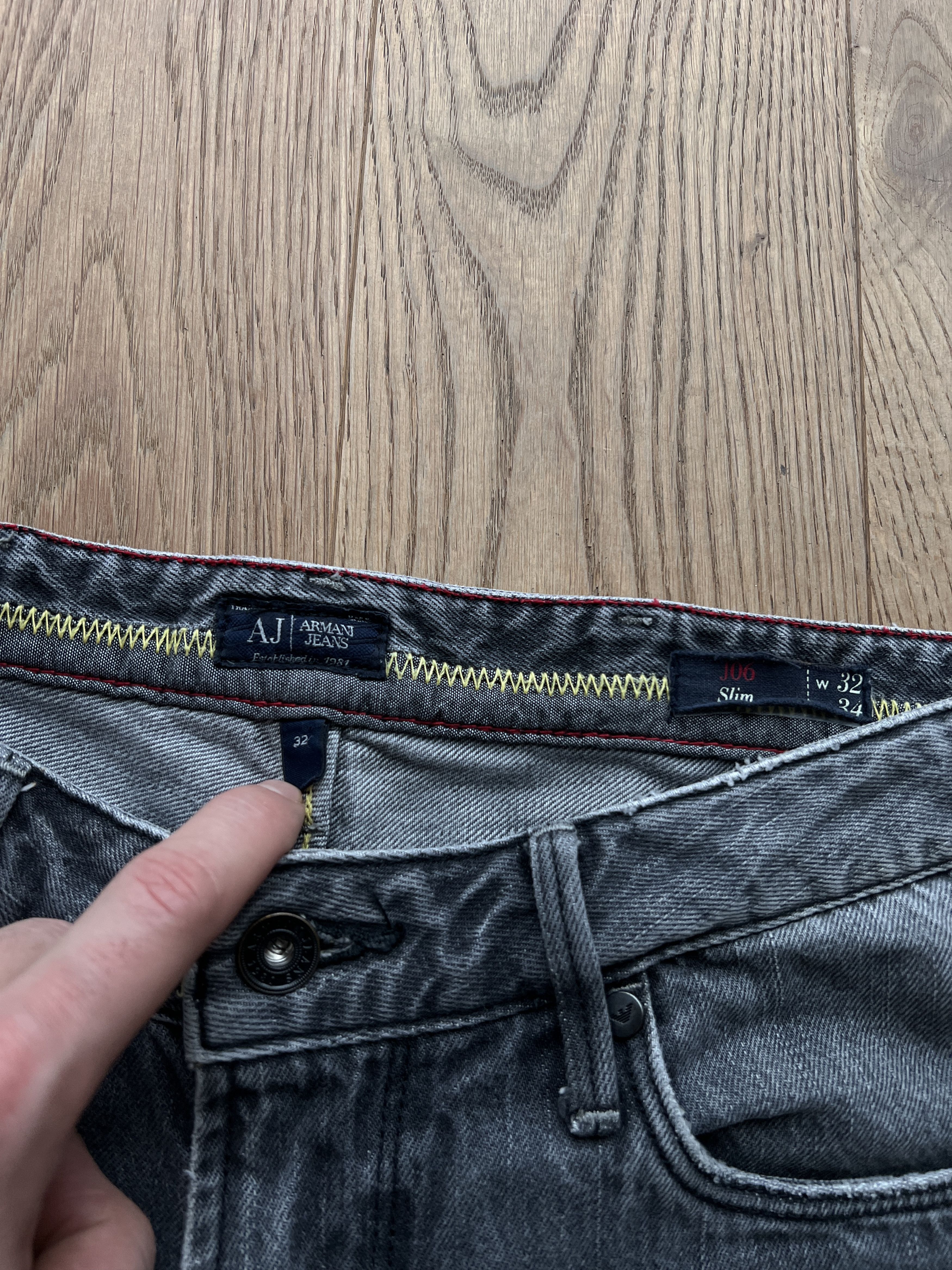 Armani Crazy! Armani jeans black skinny denim stretch slim pants Size US 31 - 18 Thumbnail