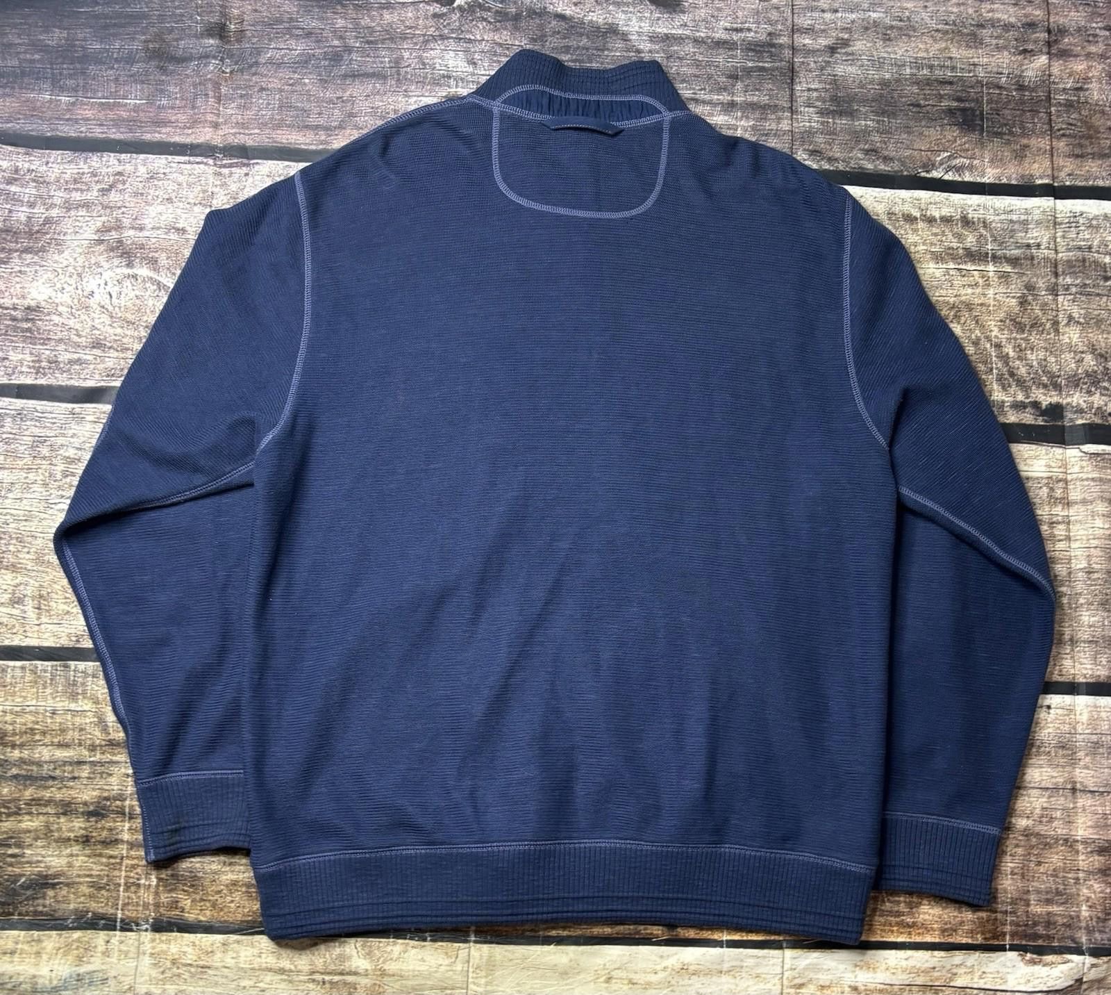 Tommy Bahama Tommy Bahama Sweater Mens Large Full Zip Elbow Patch Cotton Size US L / EU 52-54 / 3 - 3 Thumbnail
