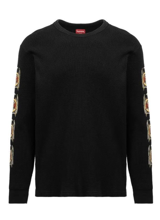 Supreme Supreme X Slayer Waffle Black Crewneck Sweatshirt Size US M / EU 48-50 / 2 - 1 Thumbnail