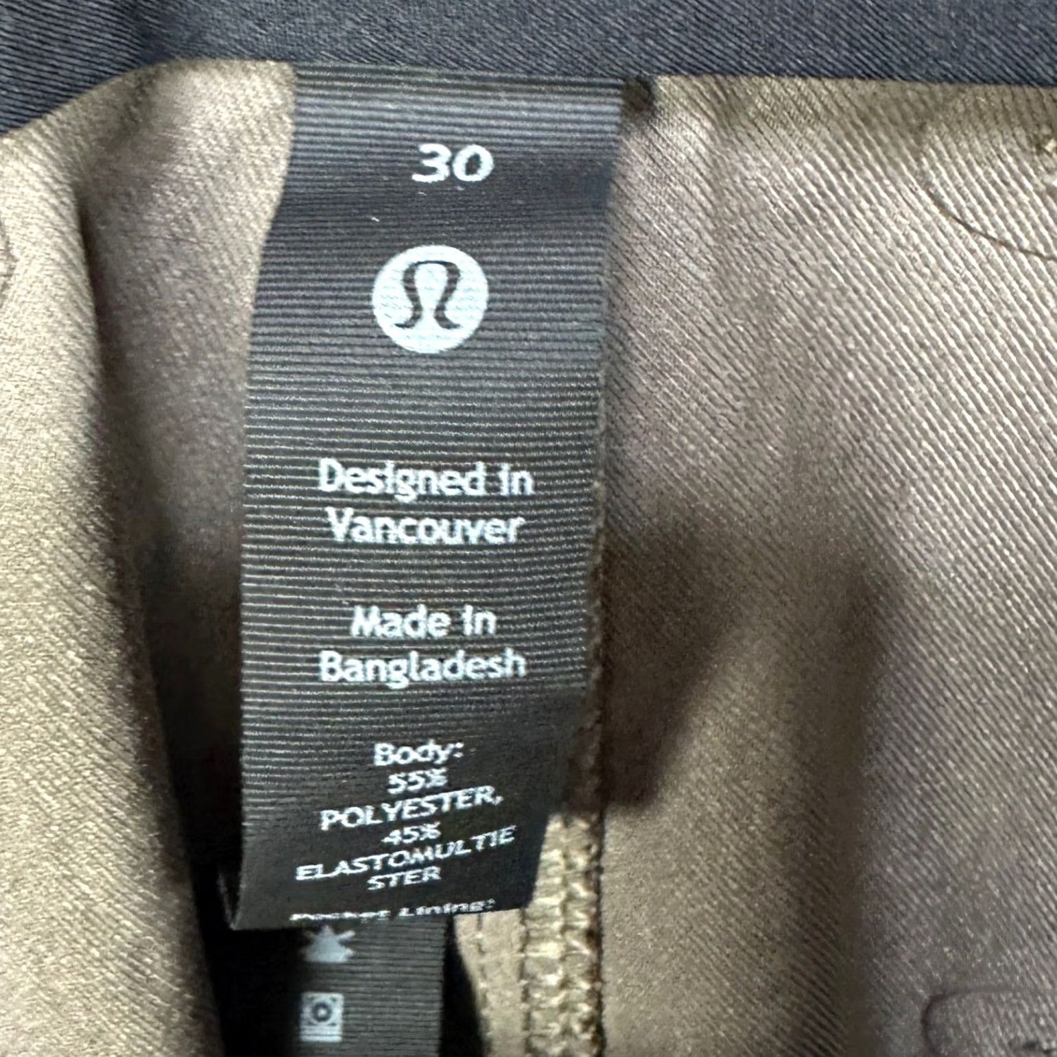 Lululemon Lululemon ABC Pants Slim Taper Khaki Beige Mens 30 Slim Fit 5-Pocket Polyester Elastomultiester Stretch EUC Size US 30 / EU 46 - 4 Thumbnail