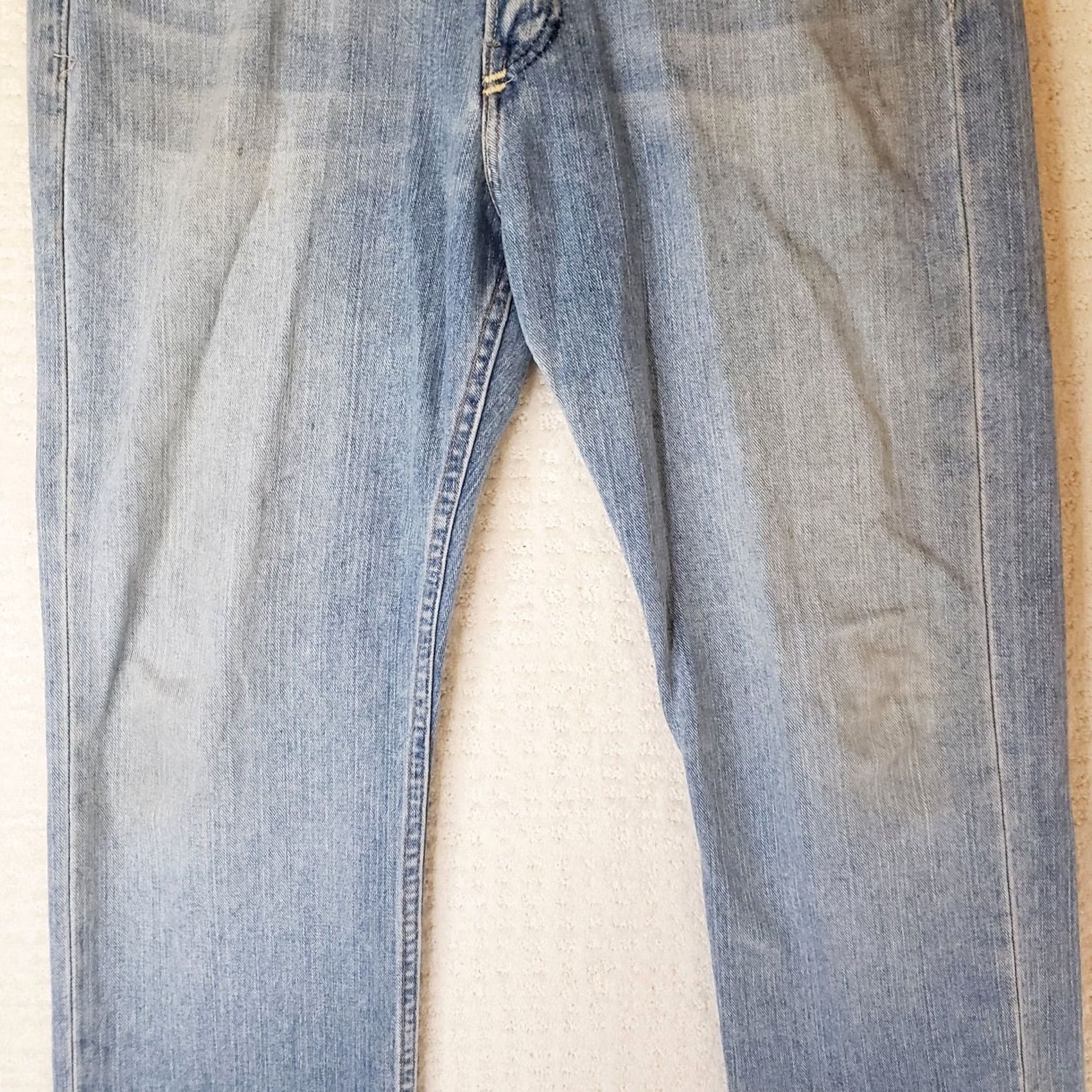 Polo Ralph Lauren Polo Ralph Lauren Jeans Men's 33x30 Relaxed Fit Thomson Lightly Distressed Denim Blue 5-Pocket Logo Belt Loops Solid Distressed Classic Mens Size US XS / EU 42 / 0 - 4 Thumbnail