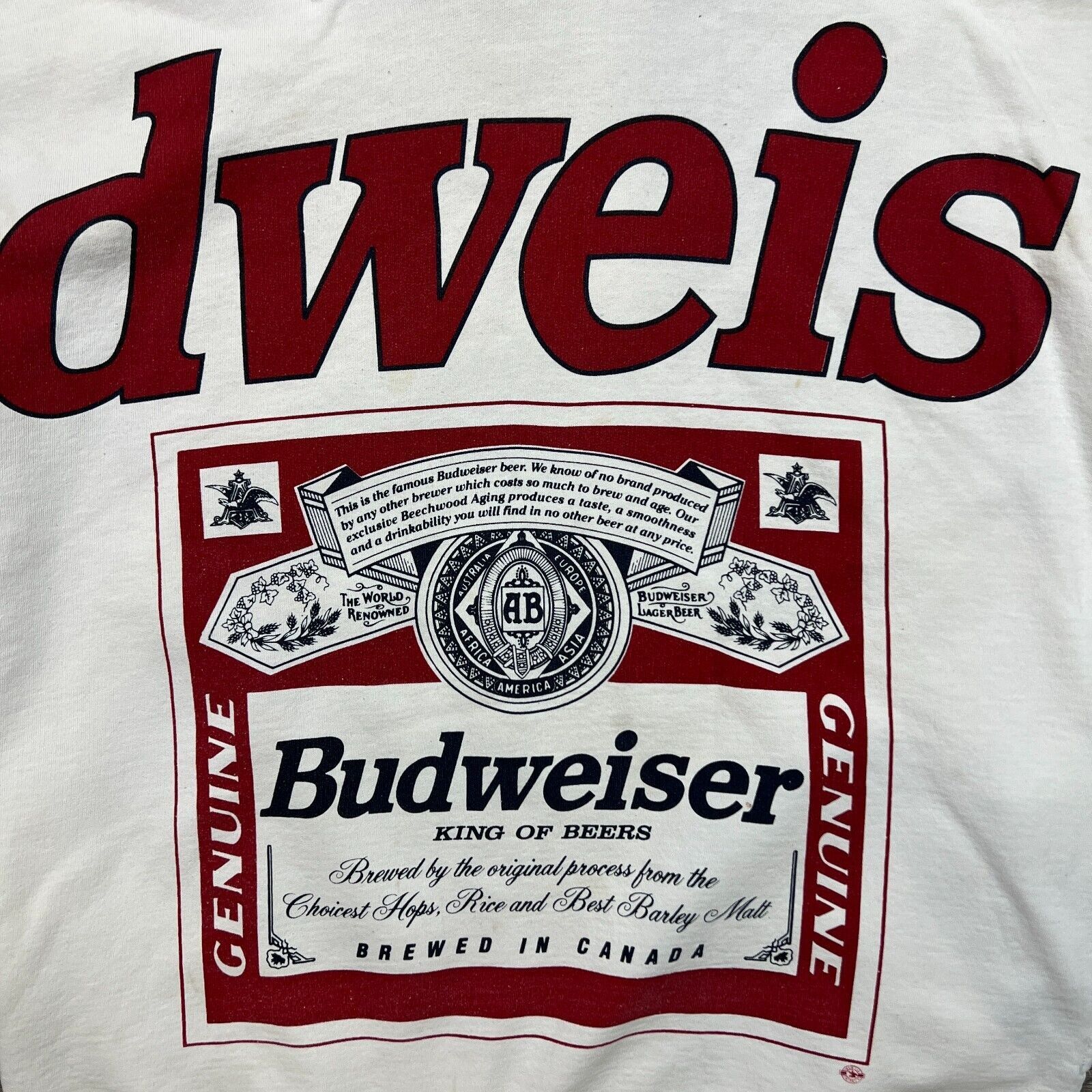 Budweiser VTG Budweiser Hoodie King of Beer Rare 90s Hooded Sweatshirt Size US M / EU 48-50 / 2 - 3 Thumbnail