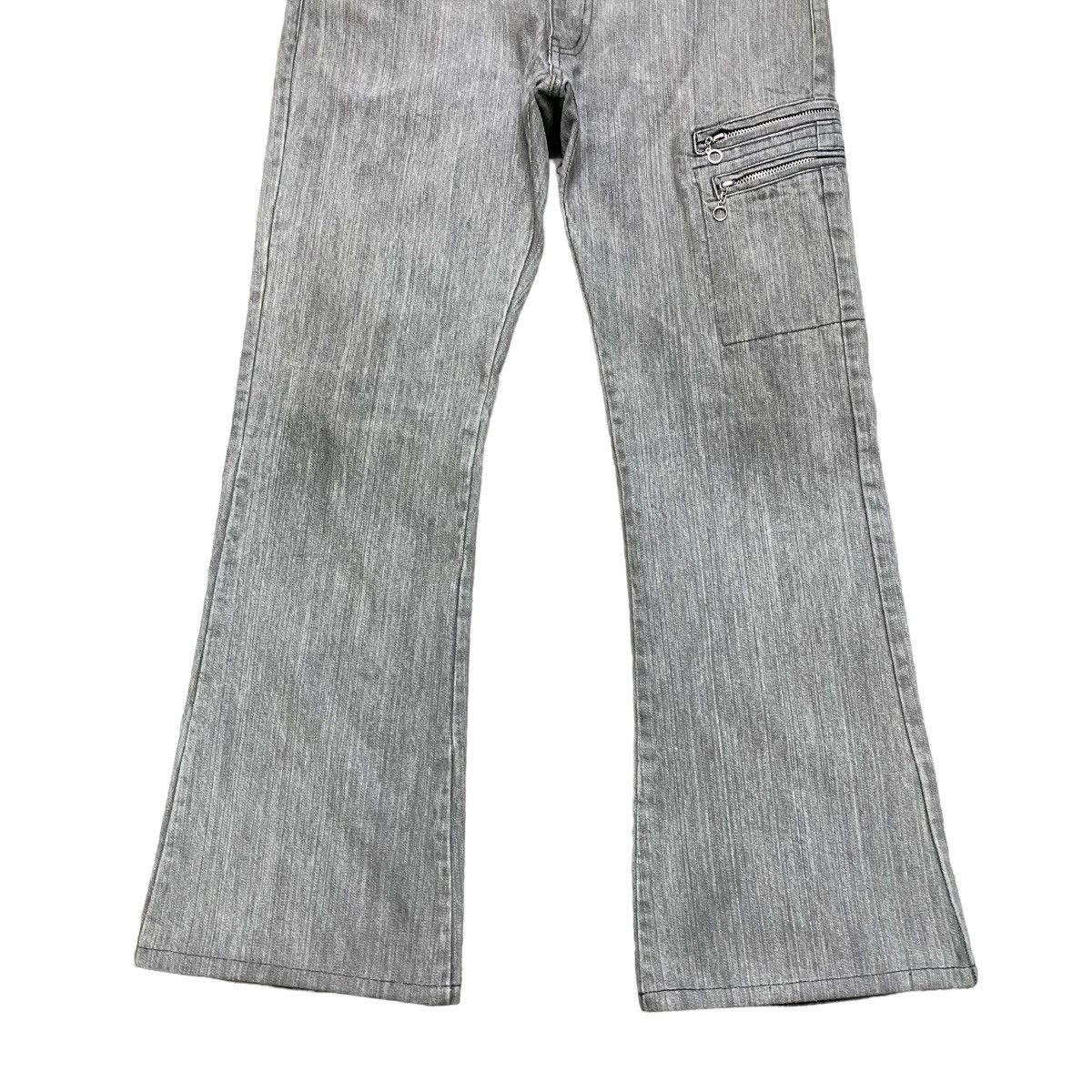 Japanese Brand RUPERT EDGE Grey Denim Flare Cargo Pants Size US 30 / EU 46 - 7 Thumbnail