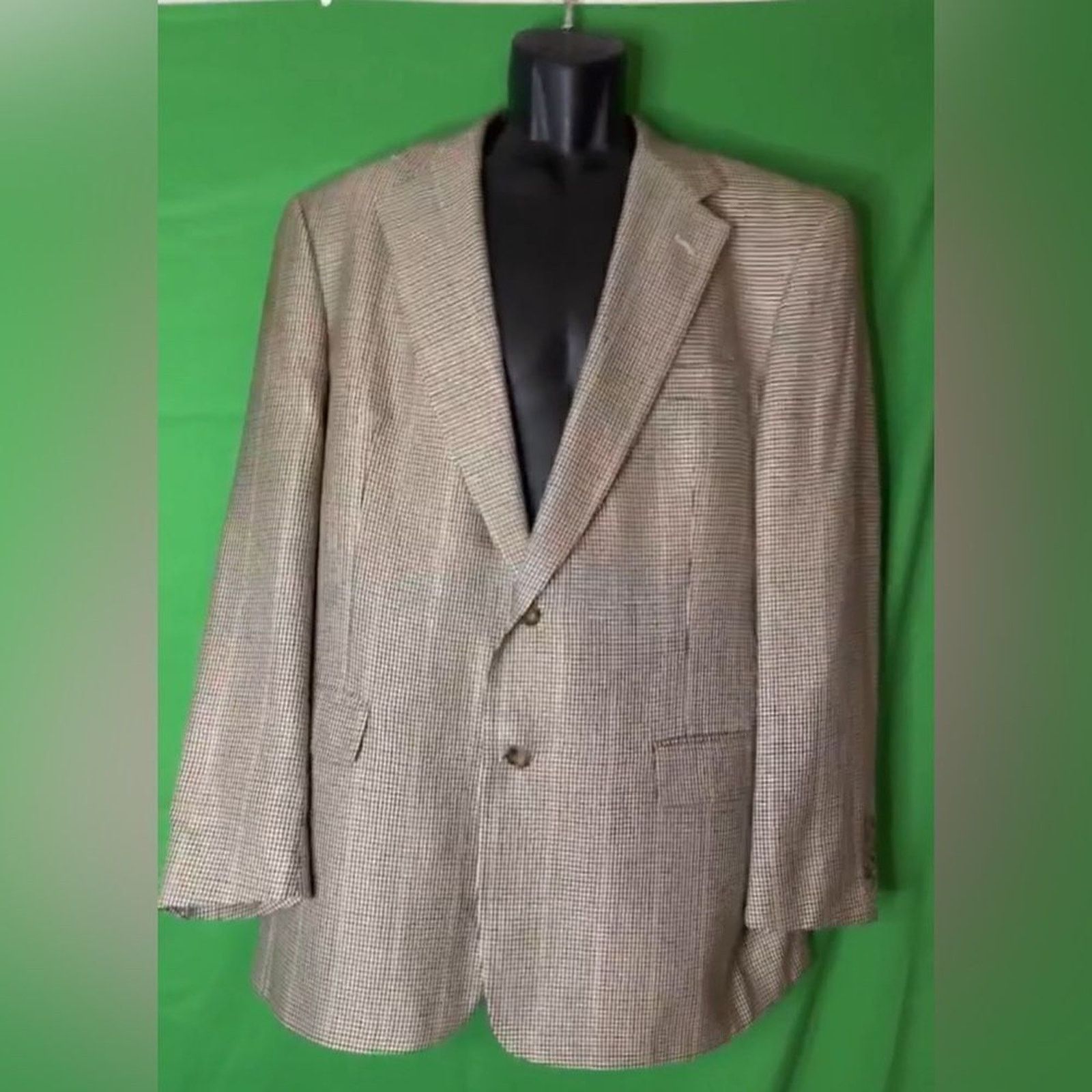 Burberry Burberrys Houndstooth 42R Plaid Blazer Vintage 90s Y2K Size 42R - 1 Thumbnail