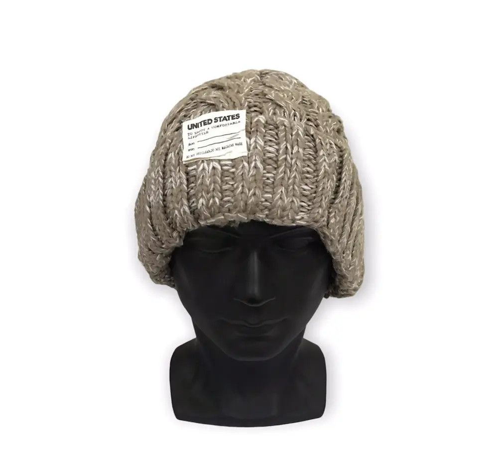 Japanese Brand × Vintage Plain Knit Beanie Hat Size ONE SIZE - 2 Thumbnail