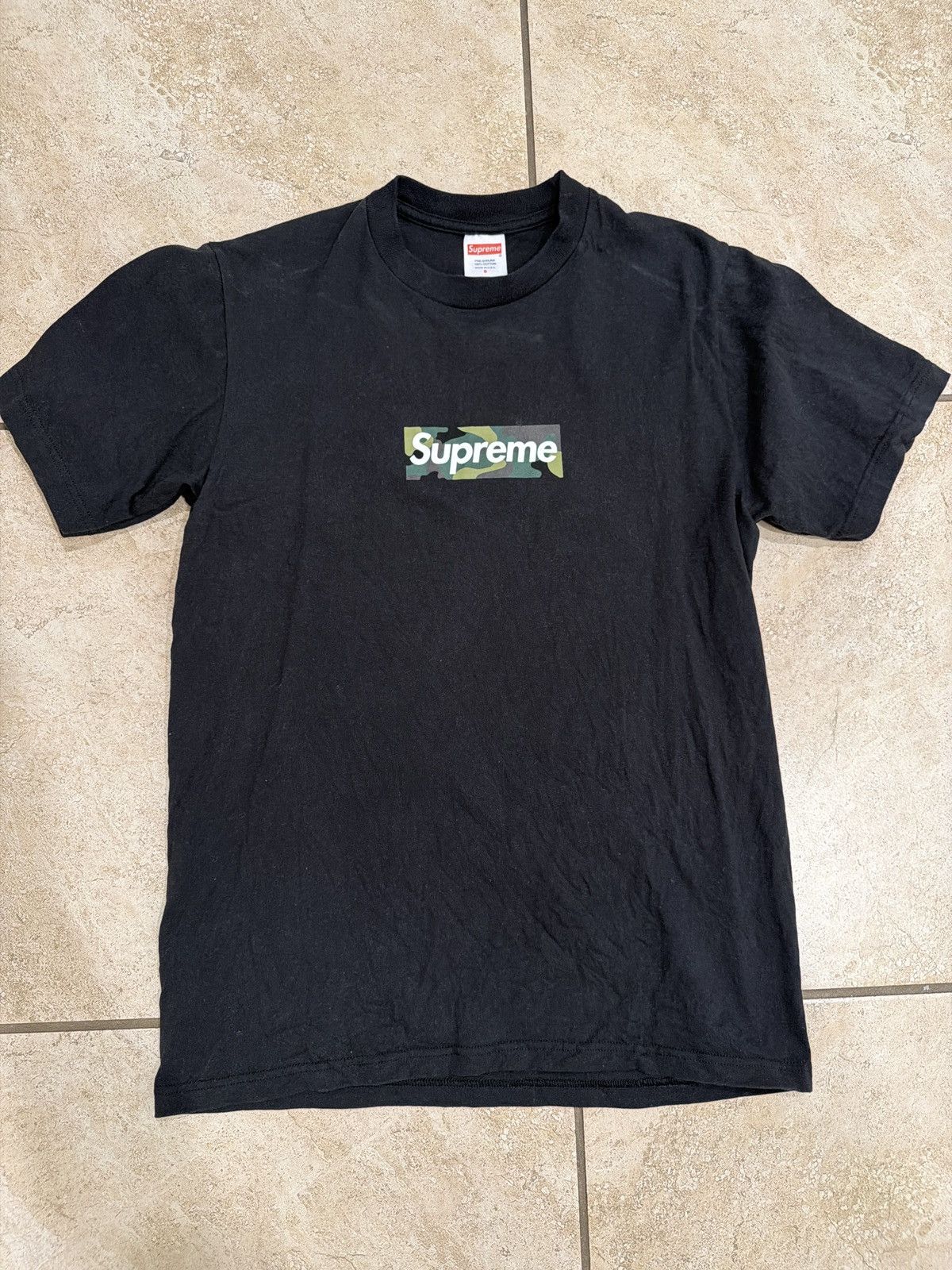 Supreme Supreme Camo Box Logo T-Shirt Black Size S Size US S / EU 44-46 / 1 - 1 Thumbnail