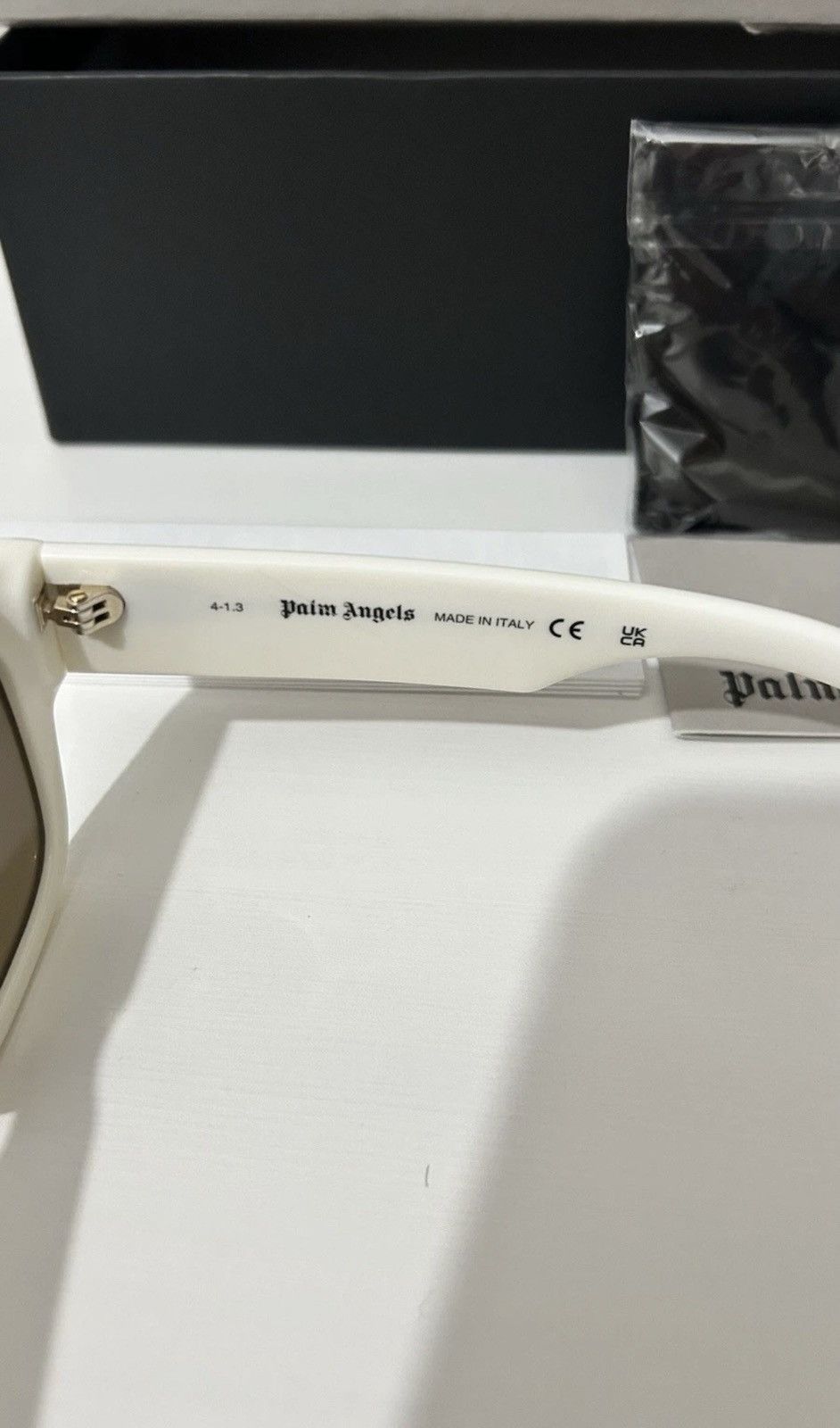 Palm Angels PALM ANGELS Sunglasses White Rectangle Volcan Gold Mirror Size ONE SIZE - 4 Thumbnail