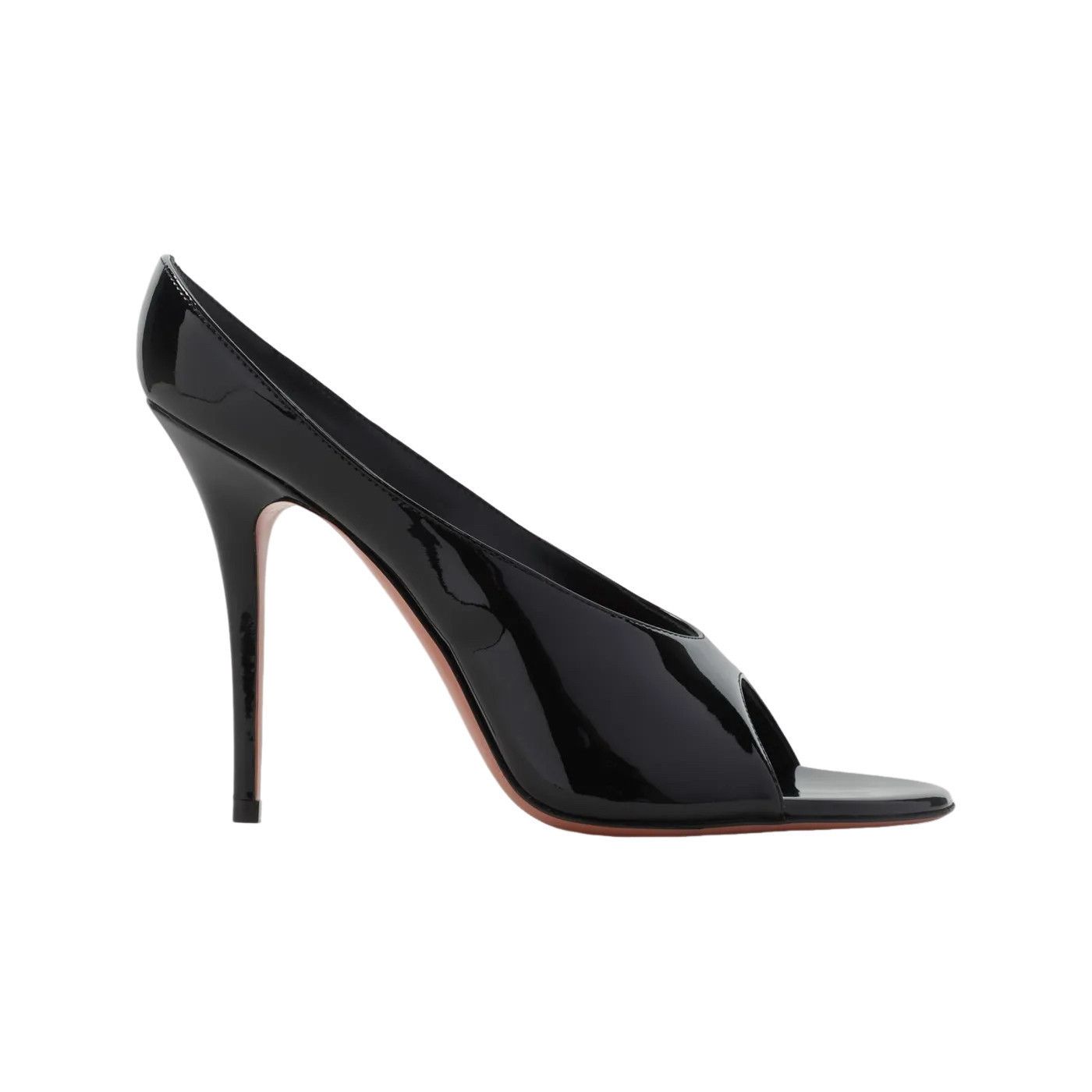 AMINA MUADDI Anok 105 Black Patent Leather Slippers New & Au