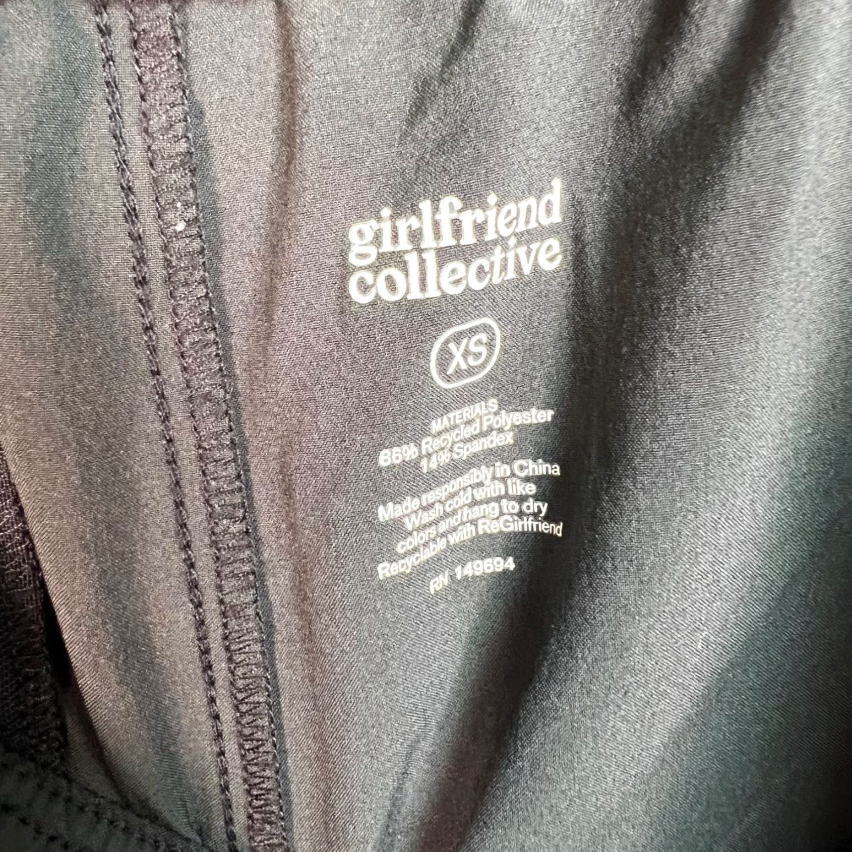 Girlfriend Collective GIRLFRIEND COLLECTIVE Black Joggers Women's XS Athletic Pants Drawstring Tapered Activewear Size 26" / US 2 / IT 38 - 3 Thumbnail