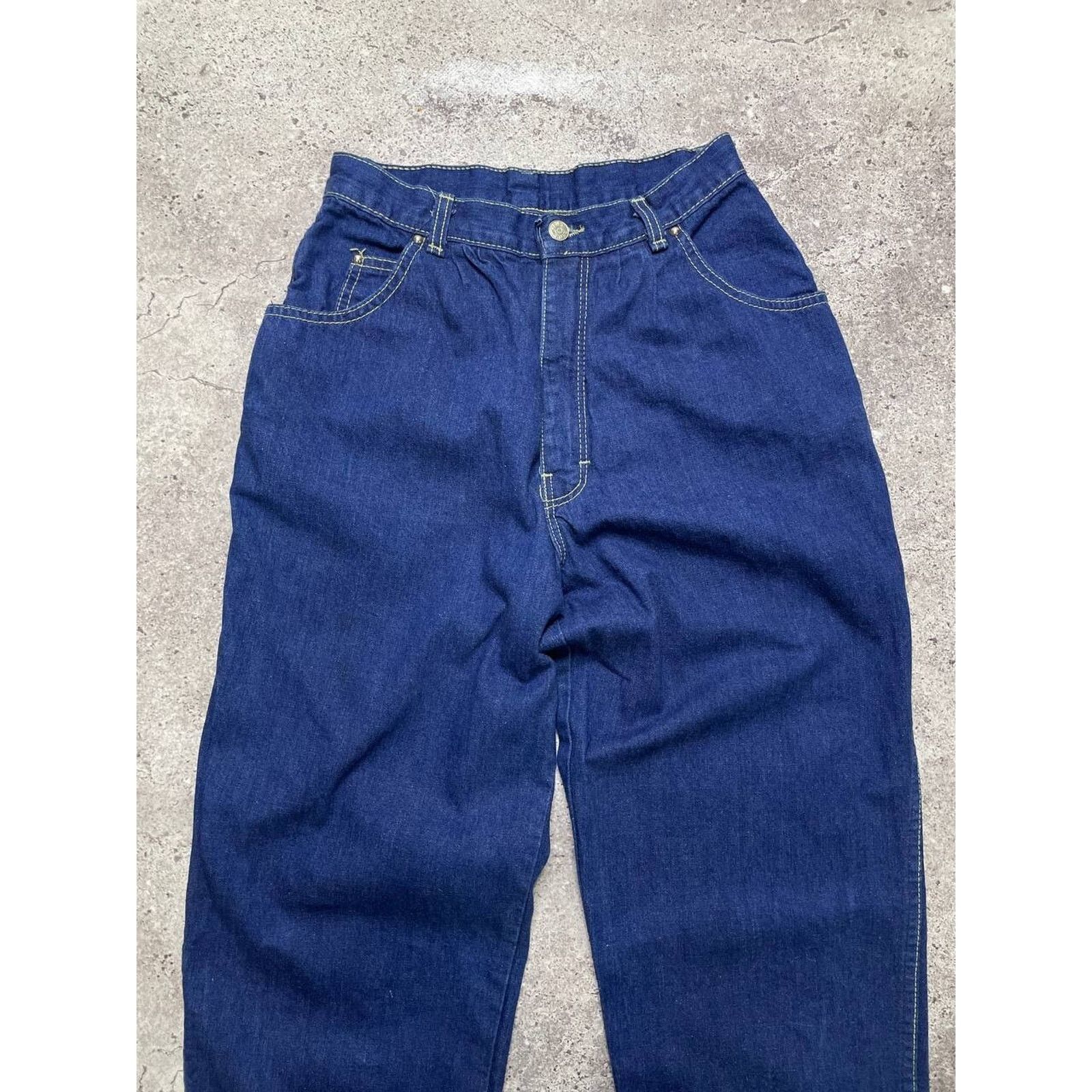Vintage Vintage Zena High Waist Tapered Leg Jeans S Dark Wash Denim Size 26" / US 2 / IT 38 - 4 Thumbnail