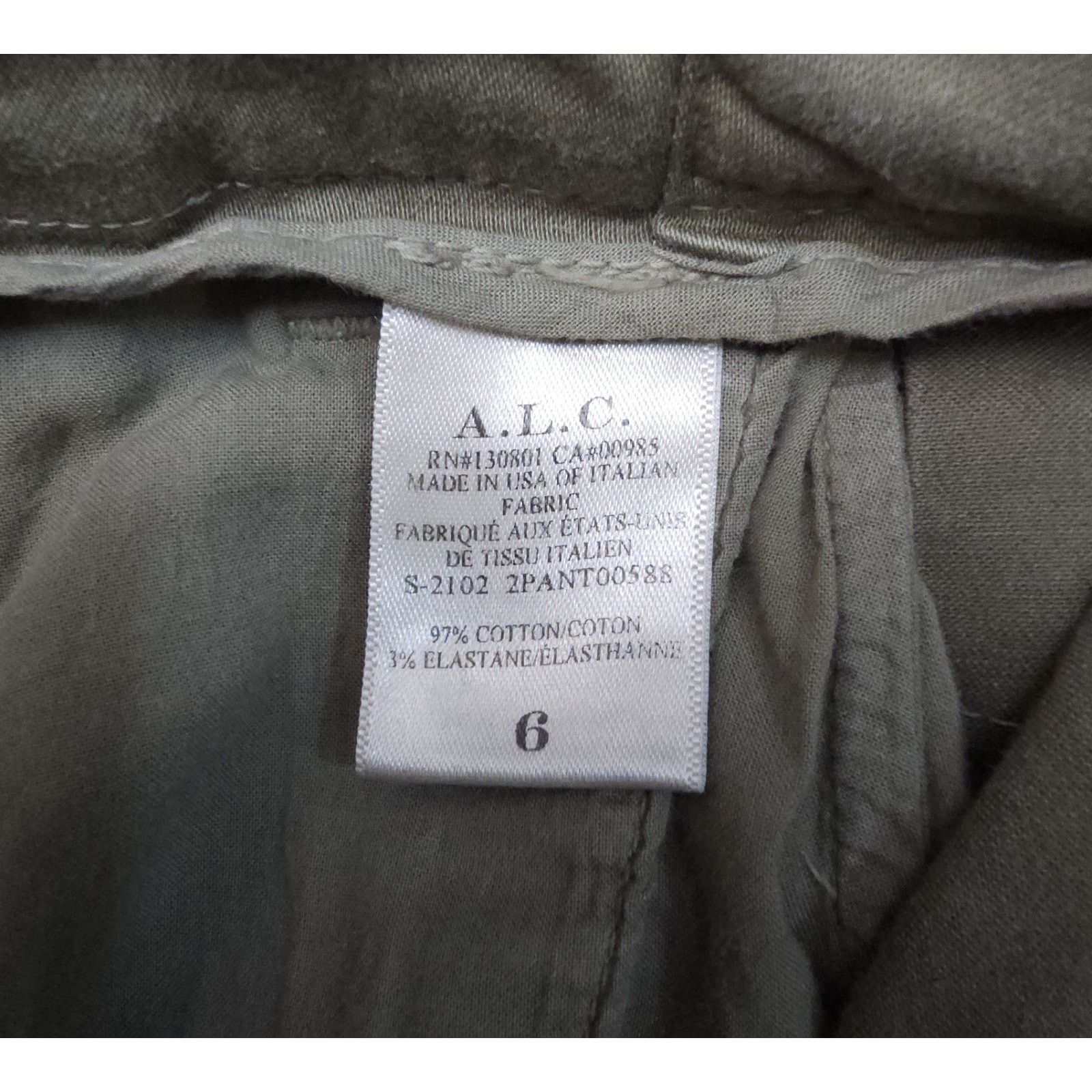 A.L.C. A.L.C. High Rise Tie Waist Light Army Pants Size 6 Size 28" / US 6 / IT 42 - 7 Thumbnail
