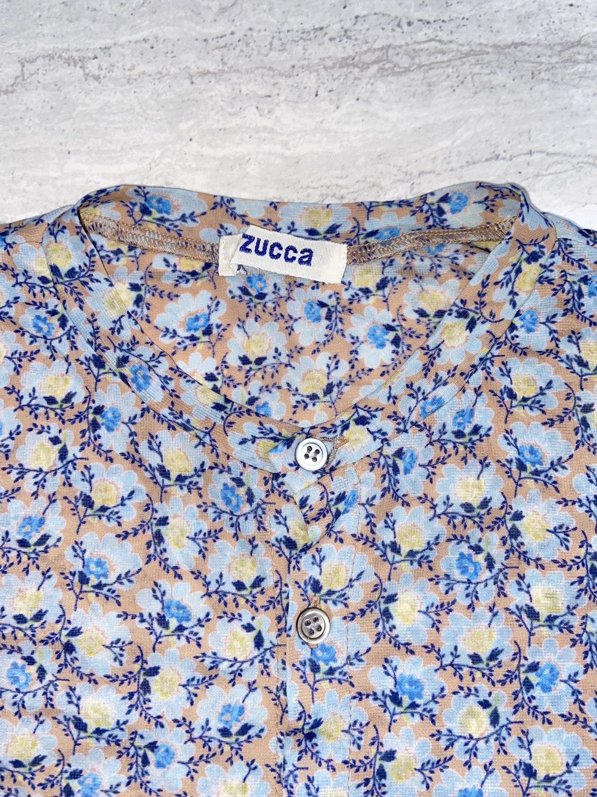 Issey Miyake × Japanese Brand × Zucca ZUCCA Flower Patterned Shirt Size US XS / EU 42 / 0 - 6 Thumbnail