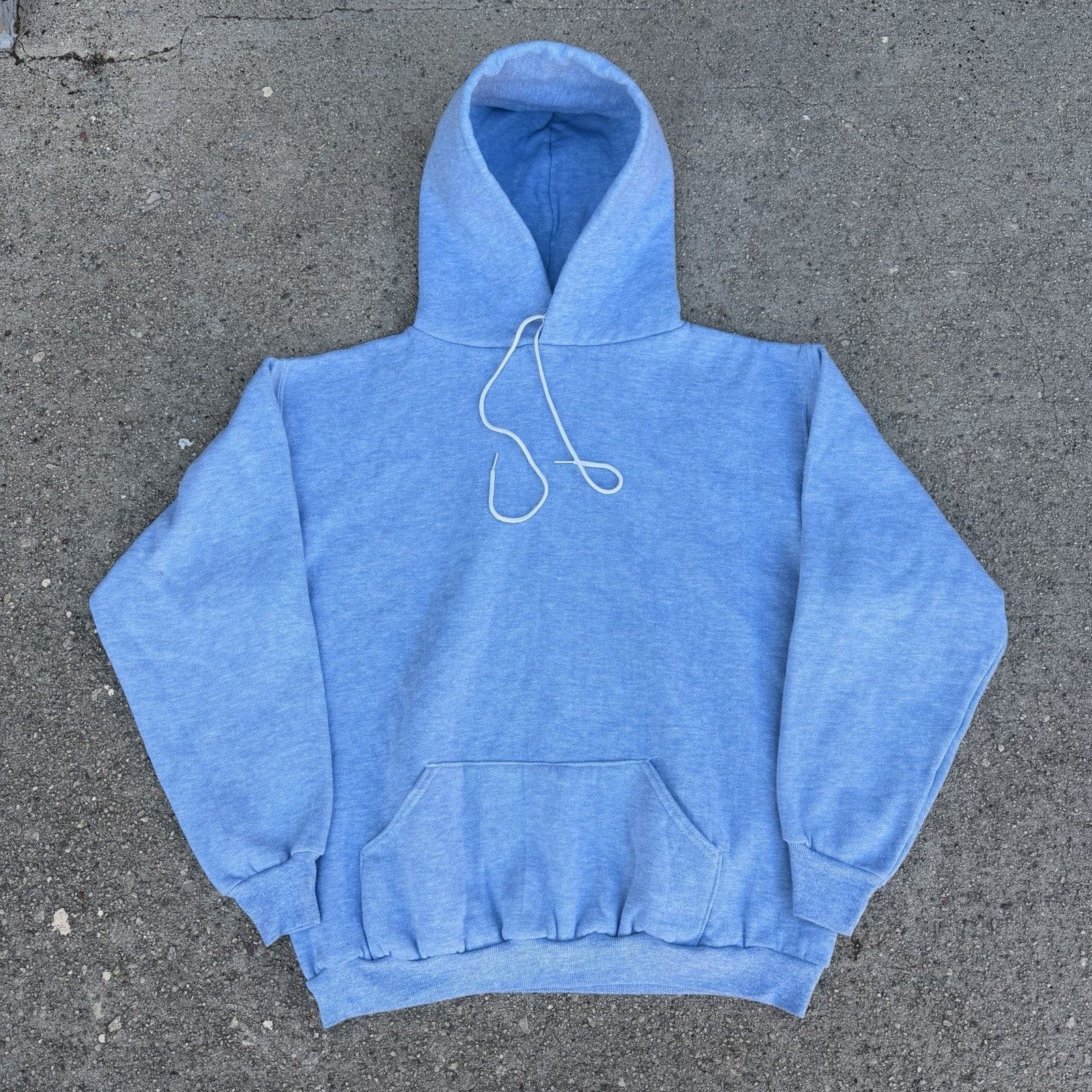 Hypebeast × Russell Athletic × Vintage Vintage 70s Russell Athletic Blue Hoodie Sz L Made In USA Size US L / EU 52-54 / 3 - 1 Thumbnail