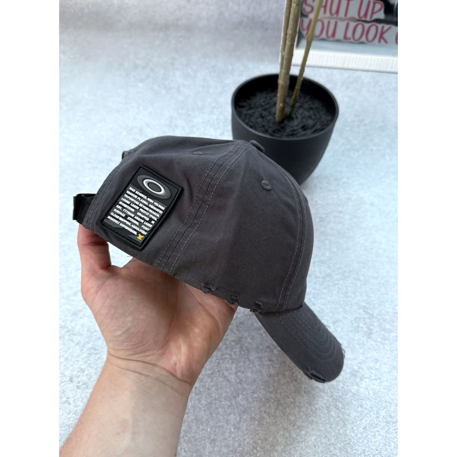 Oakley Oakley x Piet Baseball Cap Distressed Hat Grey One Size Unisex Adults Baseball Cap Outdoor Casual Size ONE SIZE - 5 Thumbnail