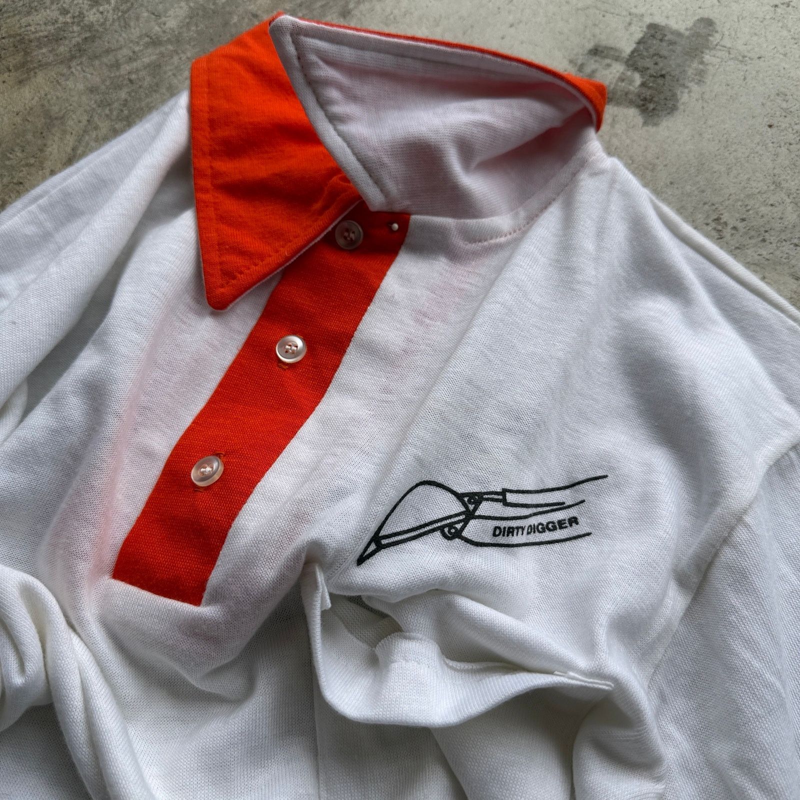 Other Vintage 70s funny Dirty Digger Polo Shirt Size US M / EU 48-50 / 2 - 4 Thumbnail