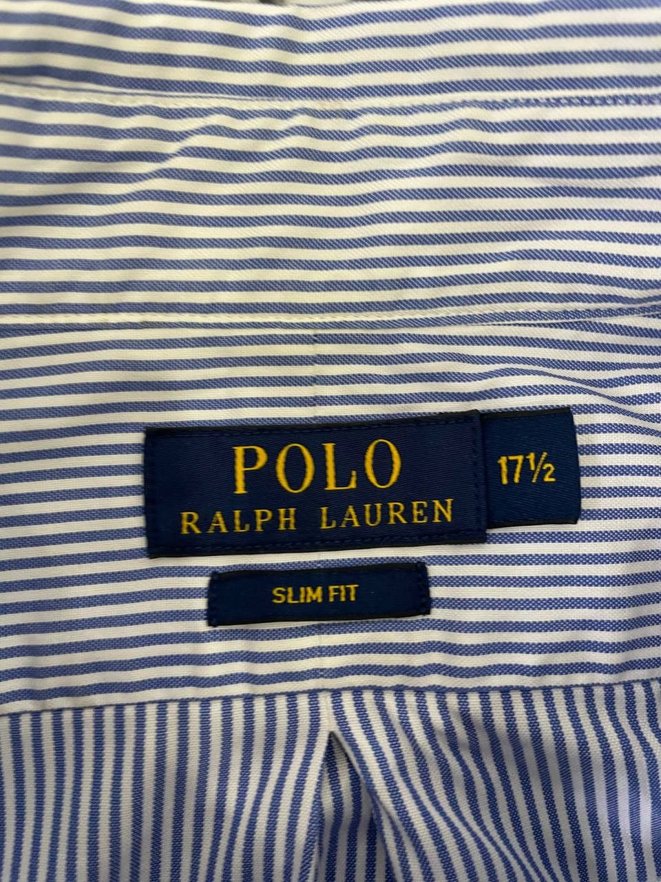 Polo Ralph Lauren Polo Ralph Lauren men's shirt,blue stripes,slim fit, size XL Size US XL / EU 56 / 4 - 9 Thumbnail