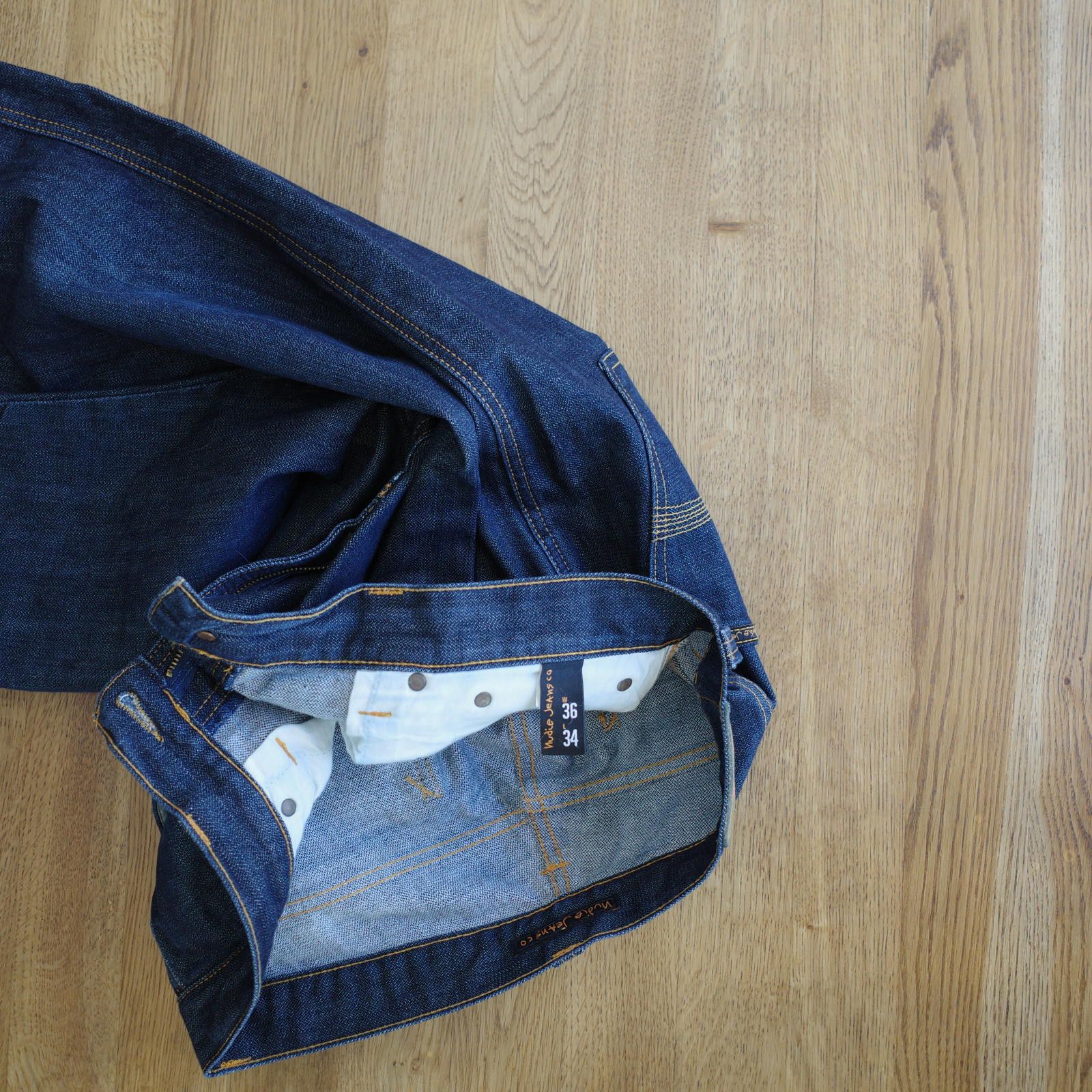 Designer Nudie Jeans Co Men's Blue Denim Jeans Size 36x34 Size US 36 / EU 52 - 3 Thumbnail