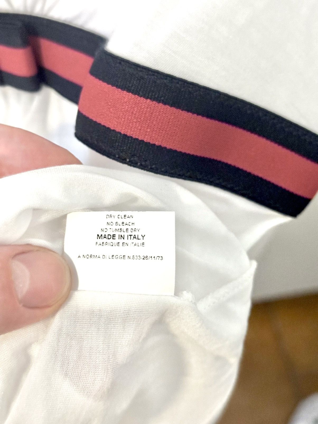 Gucci GUCCI MODAL BLOUSE WITH WEB BAND AND BOW Size S / US 4 / IT 40 - 8 Thumbnail