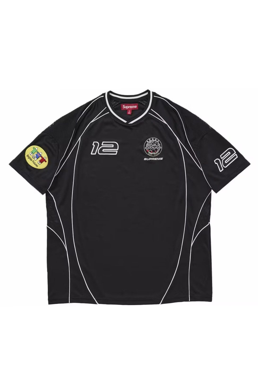 Supreme Supreme Piping soccer jersey (BLACK) (XXL) Size US XXL / EU 58 / 5 - 1 Thumbnail
