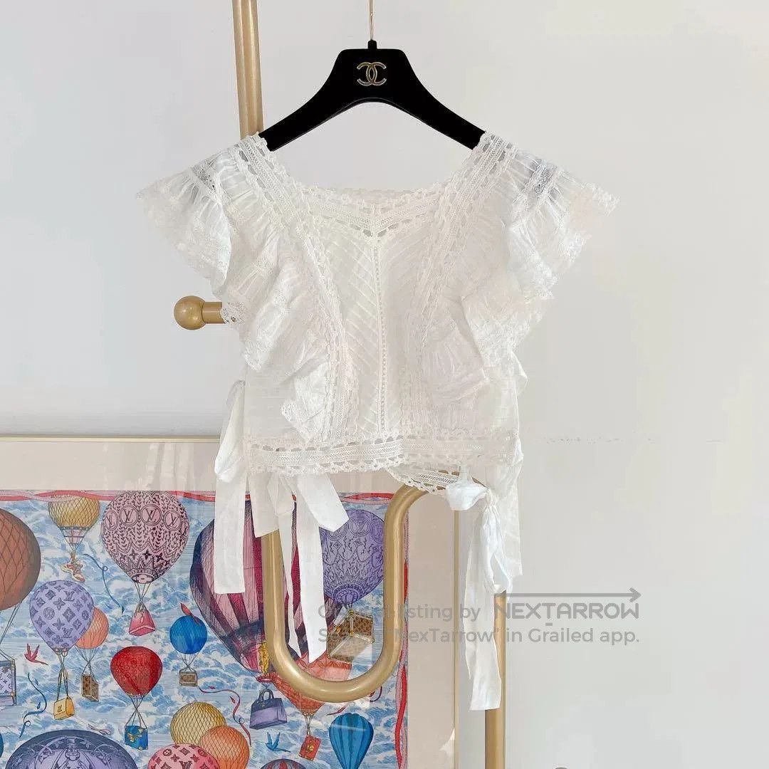 Zimmermann Zimmermann White Lace Panel Top. Size XS / US 0-2 / IT 36-38 - 1 Thumbnail