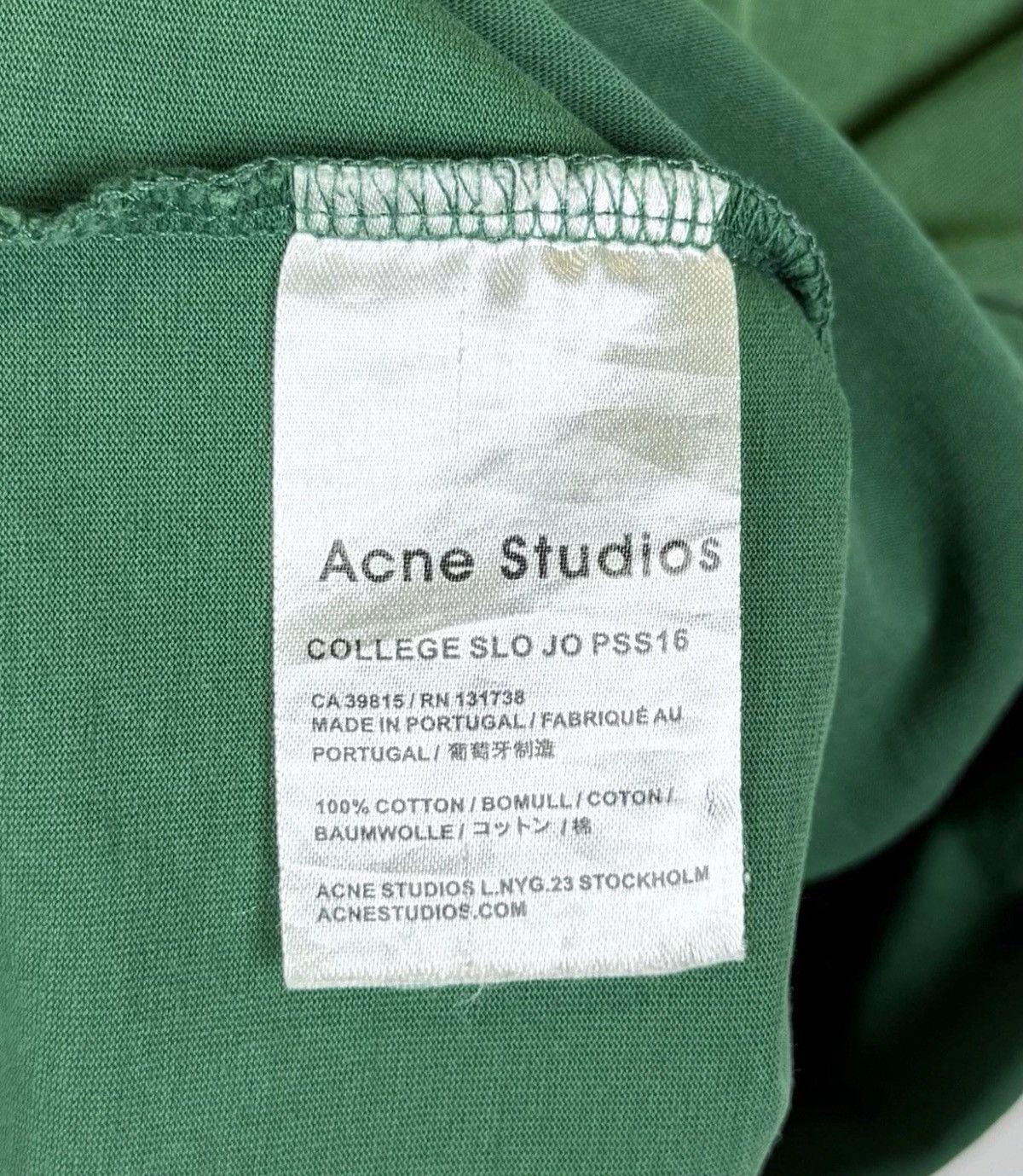 Acne Studios Acne Studios Blå Konst College JO PSS16 Short Sleeve T-Shirt Size US S / EU 44-46 / 1 - 13 Thumbnail