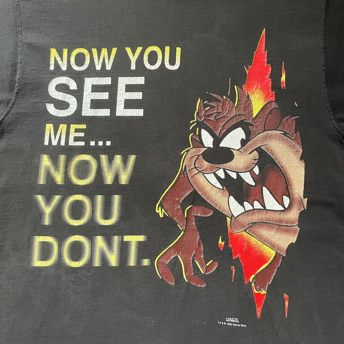 Vintage Vintage 1995 Taz T-shirt “Now You See Me Now You Don’t” Size US L / EU 52-54 / 3 - 3 Thumbnail