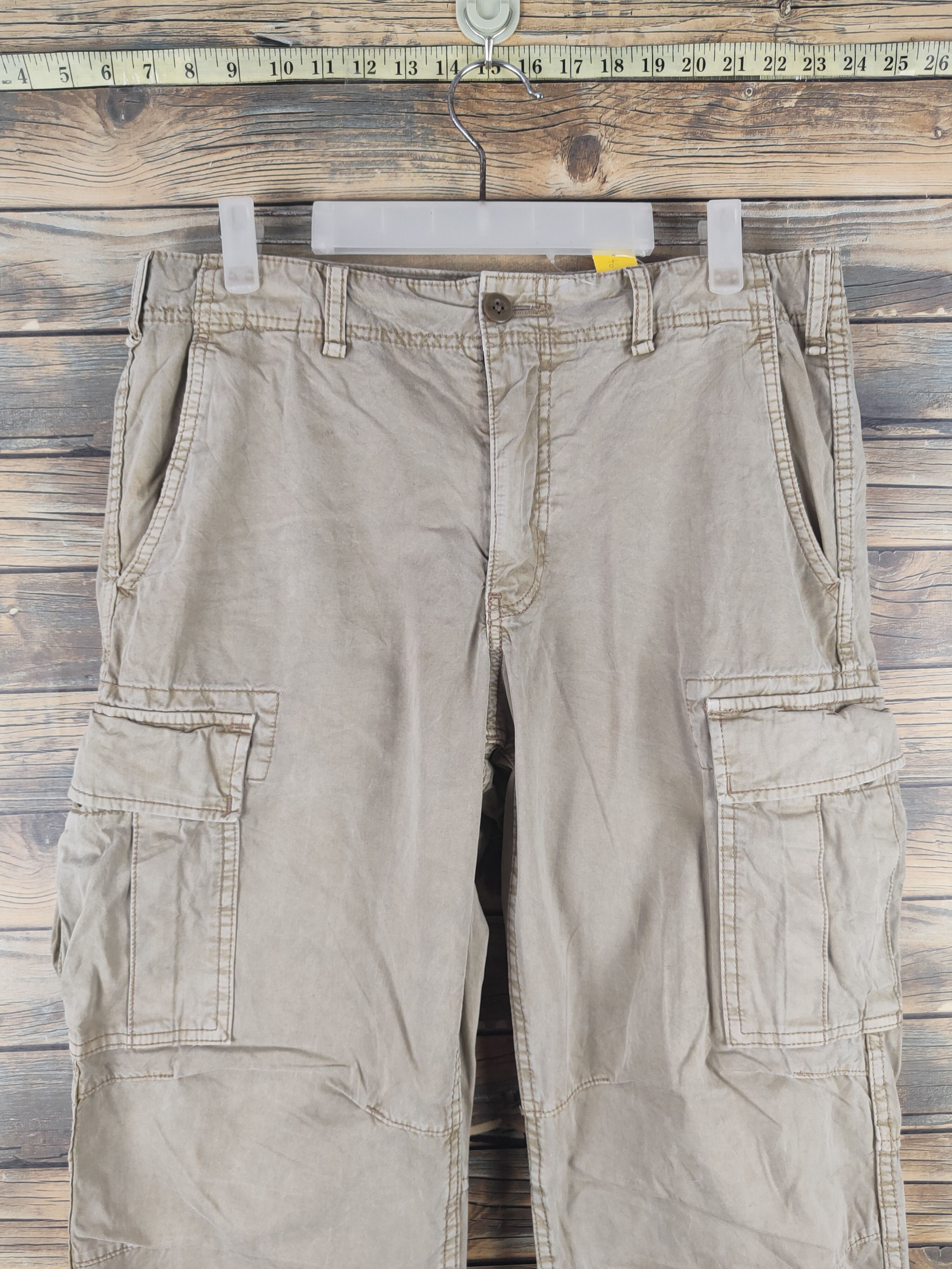 Japanese Brand DL Uniqlo Beige Multipocket Cargo Pants #SP46-291T Size US 31 - 2 Thumbnail