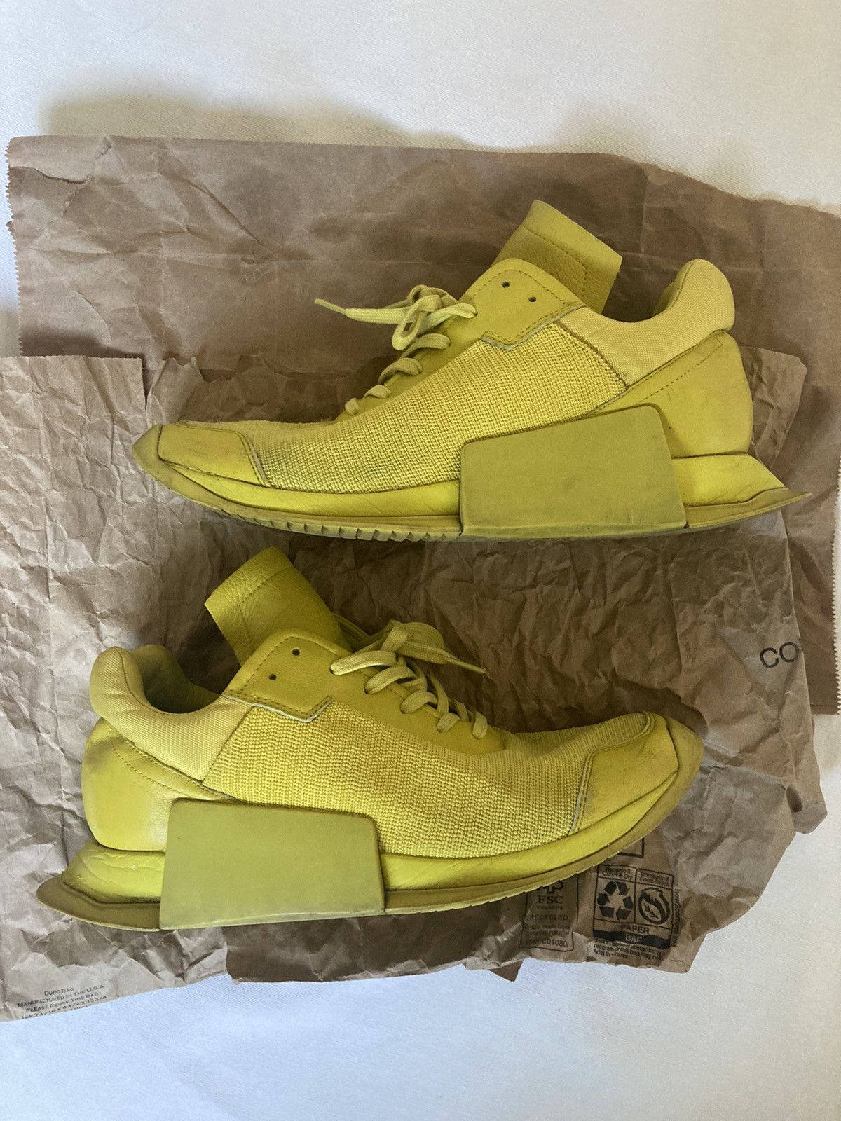 Adidas × Rick Owens Rick Owens x Adidas Yellow Level Runner Size US 11 / EU 44 - 2 Thumbnail