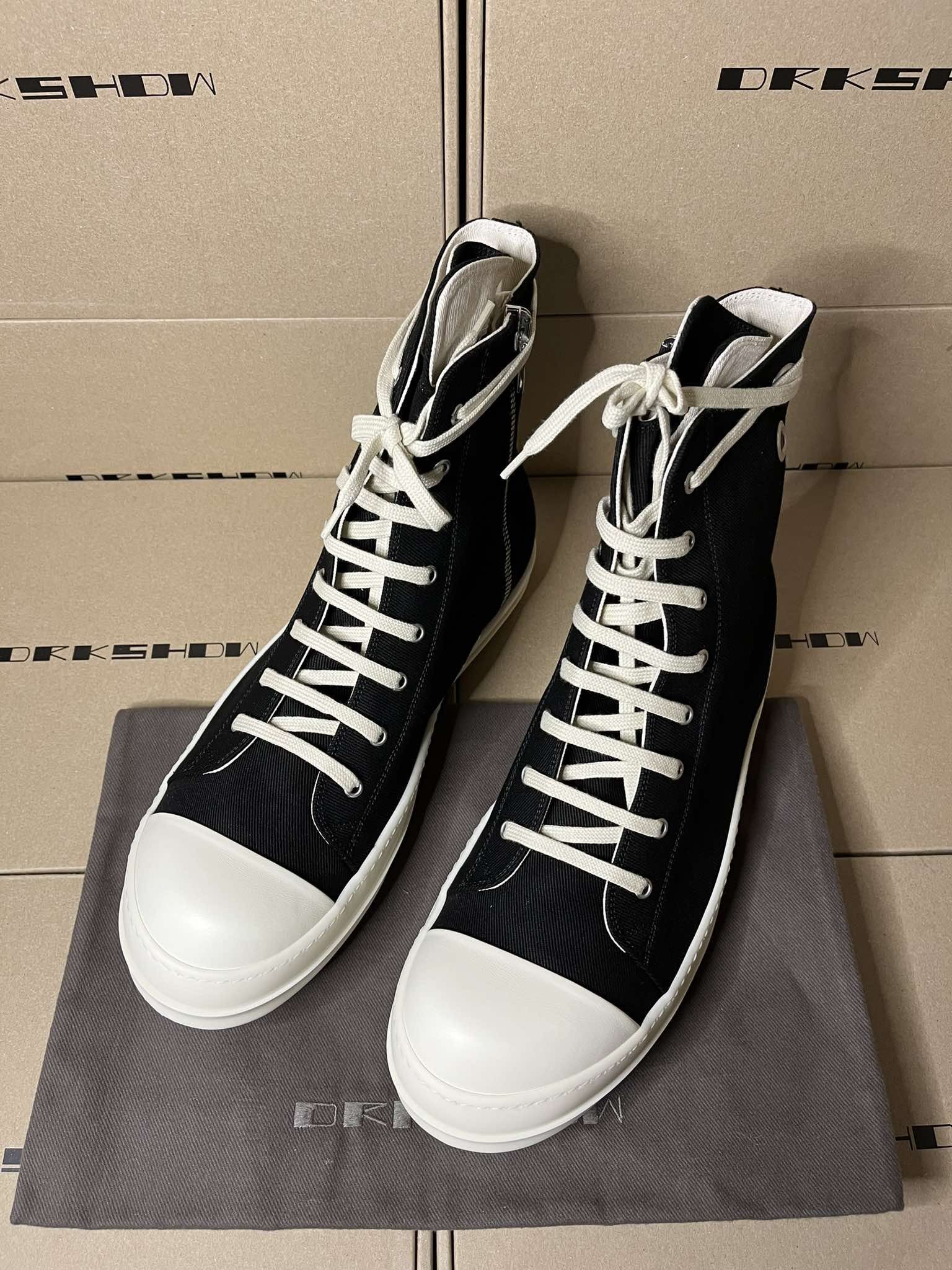 Rick Owens Drkshdw Rick Owens Drkshdw Ramones High Sneaks Size US 15 / EU 48 - 10 Thumbnail
