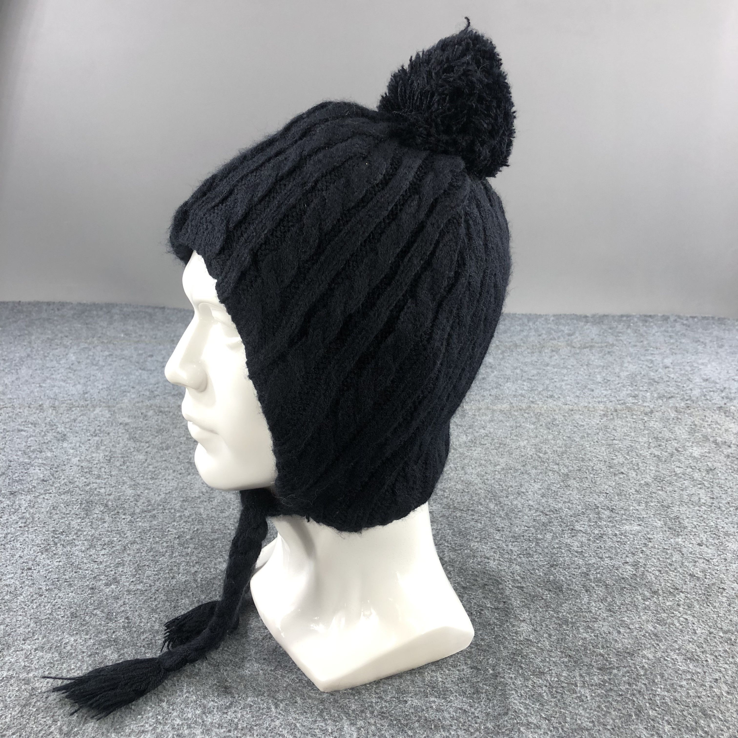Vintage Unknown Earflap Bobble Beanie Snowcap Snow Hat B166 Size ONE SIZE - 2 Thumbnail