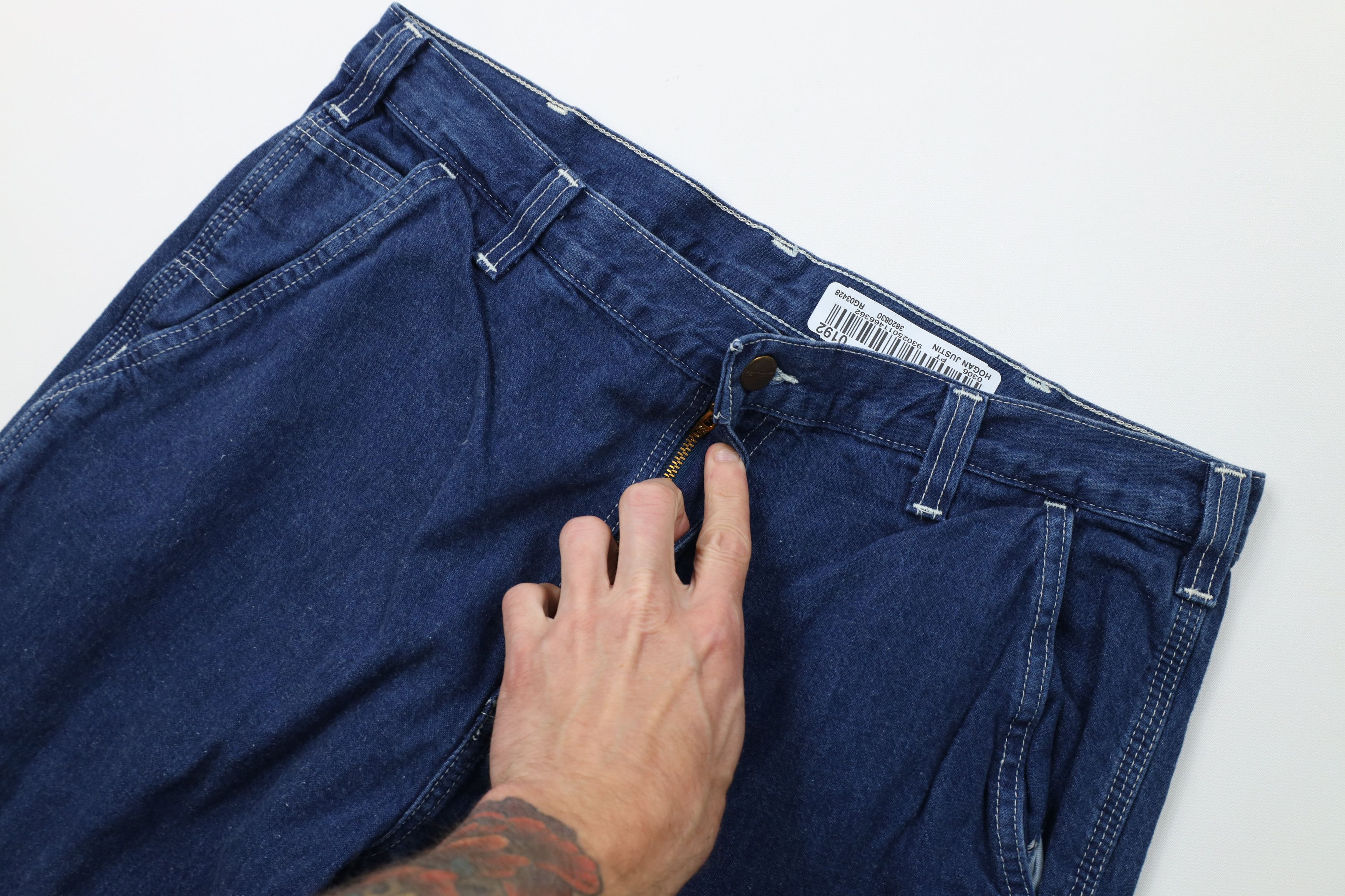 Carhartt Vintage Y2K Carhartt Wide Leg Dungaree Denim Jeans Cotton Size US 34 / EU 50 - 6 Thumbnail