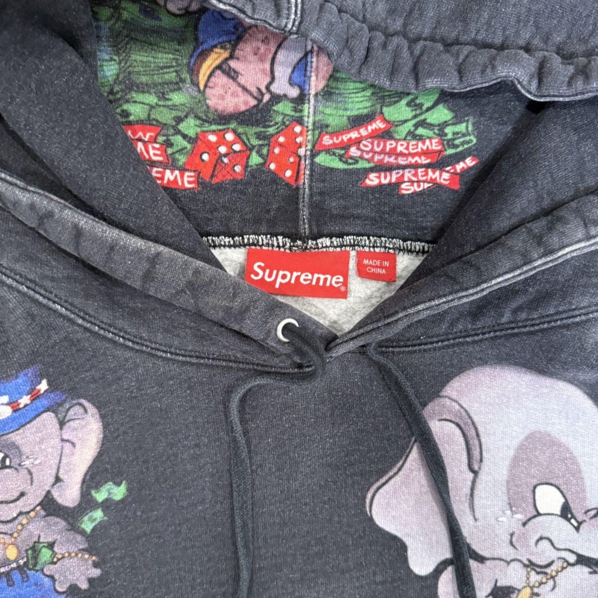 Supreme Supreme Elephant Hooded Sweatshirt Black FW22 Size US XL / EU 56 / 4 - 3 Thumbnail