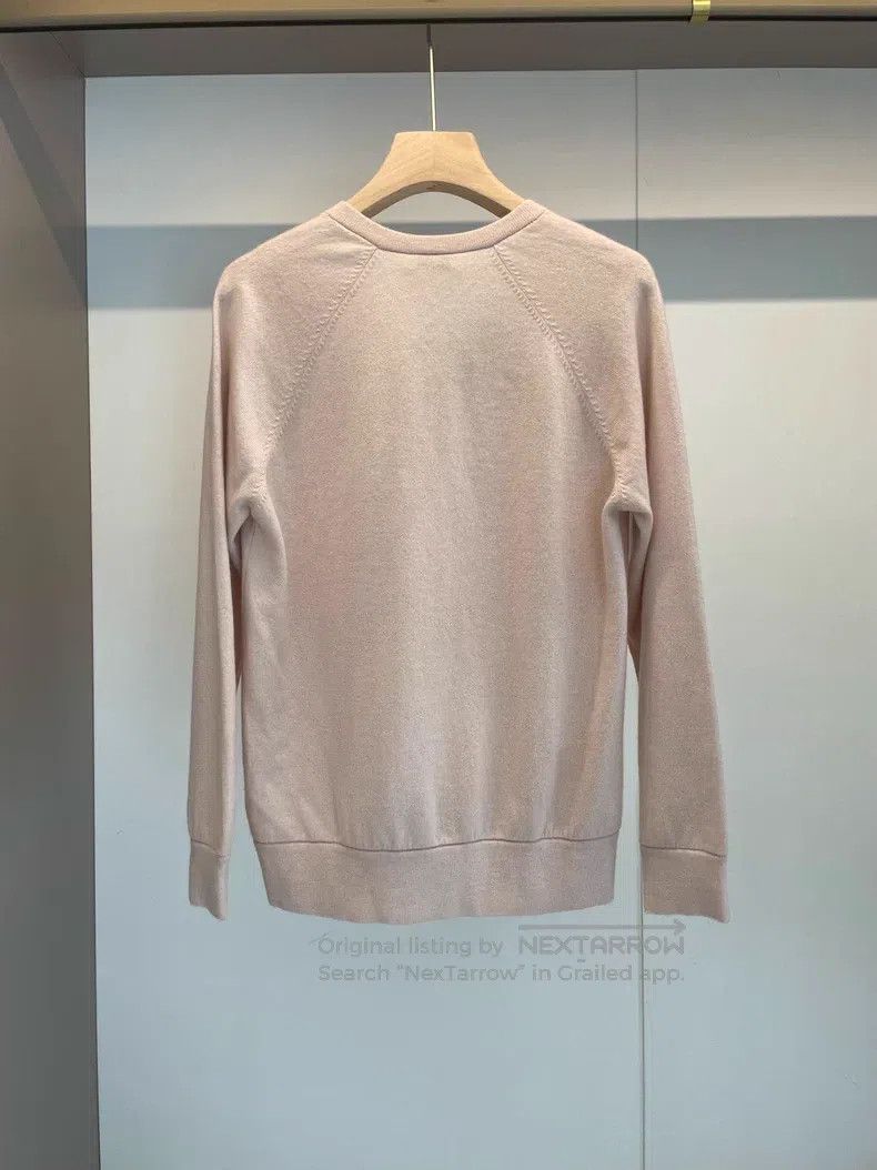 Brunello Cucinelli Brunello Cucinelli Nude Pink V-Neck Beaded Cashmere Sweate Size XS / US 0-2 / IT 36-38 - 2 Thumbnail