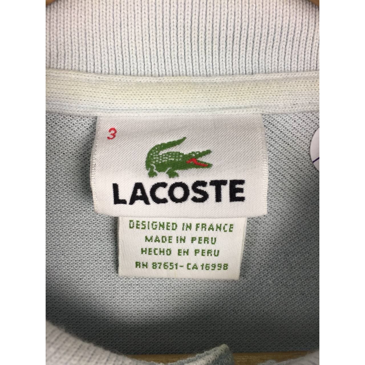 Lacoste × Vintage Vtg Lacoste Embroidered Logo Made In Peru Polo Tee Size US M / EU 48-50 / 2 - 18 Thumbnail