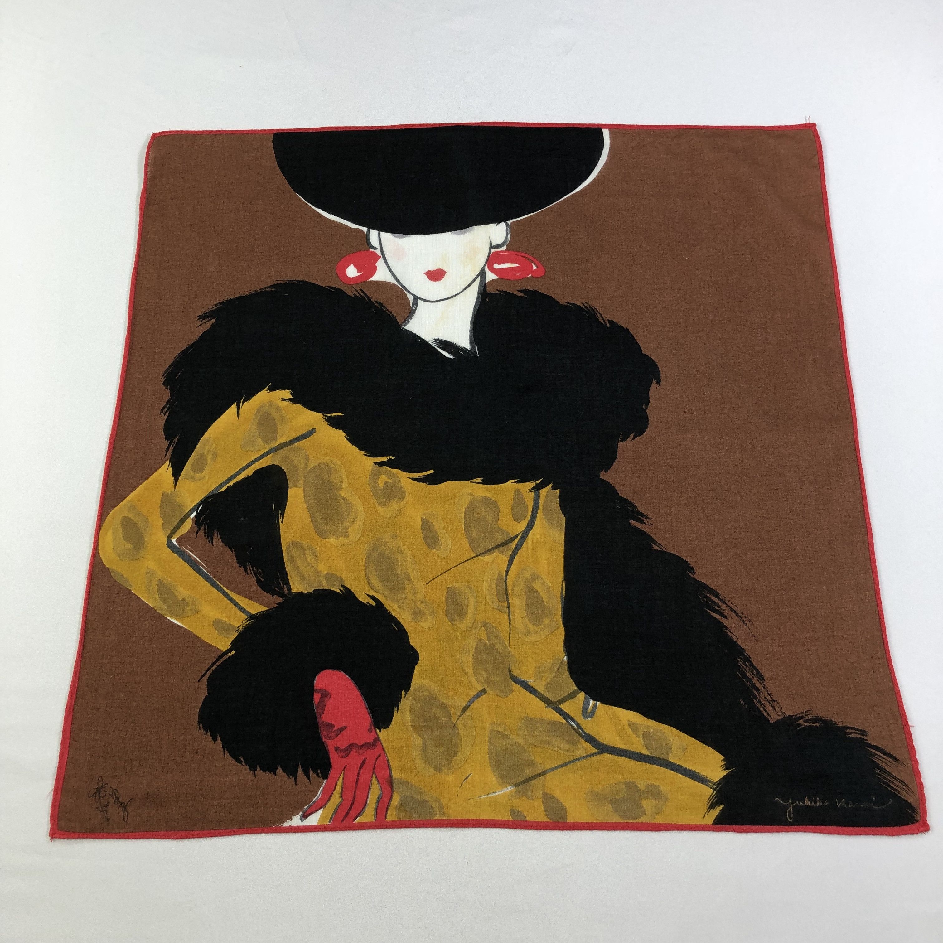 Japanese Brand × Vintage Yukiko Hanai Diva Handkerchief Neckerchief Bandana H2082 Size ONE SIZE - 1 Thumbnail