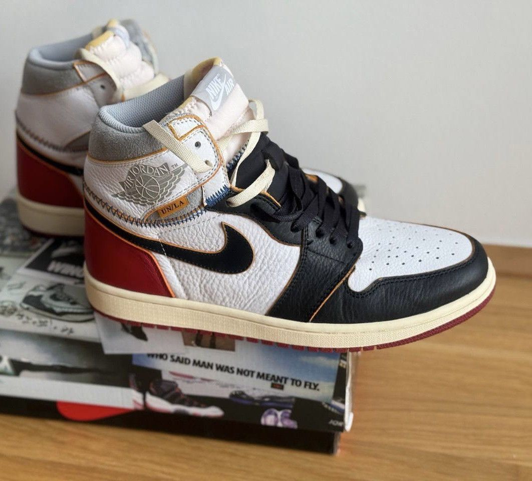 Nike UNION LA X JORDAN 1 RETRO HIGH NRG 'BLACK TOE' Size US 9 / EU 42 - 1 Thumbnail